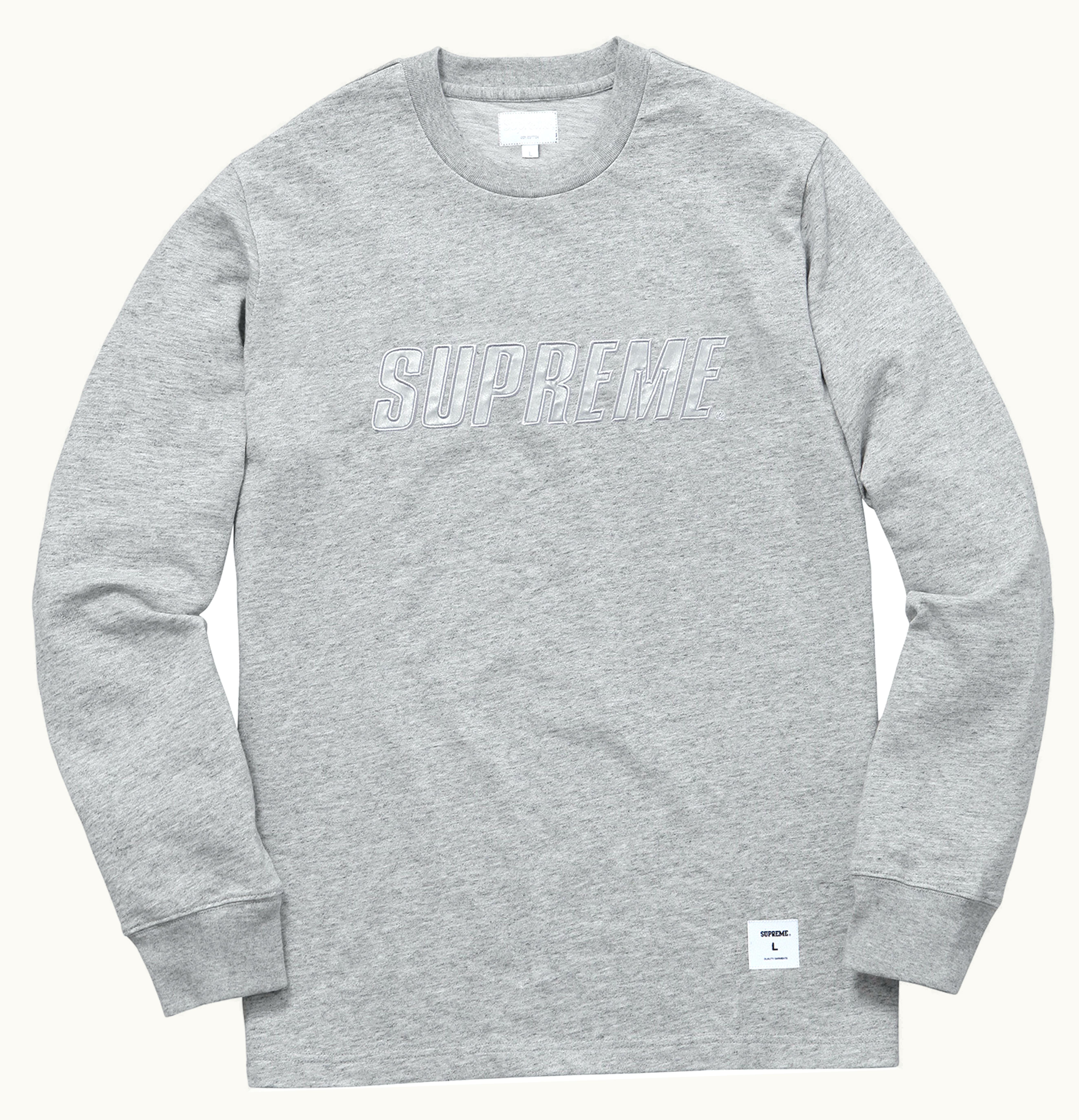 Supreme Supreme Metallic LS Top Heather Grey
