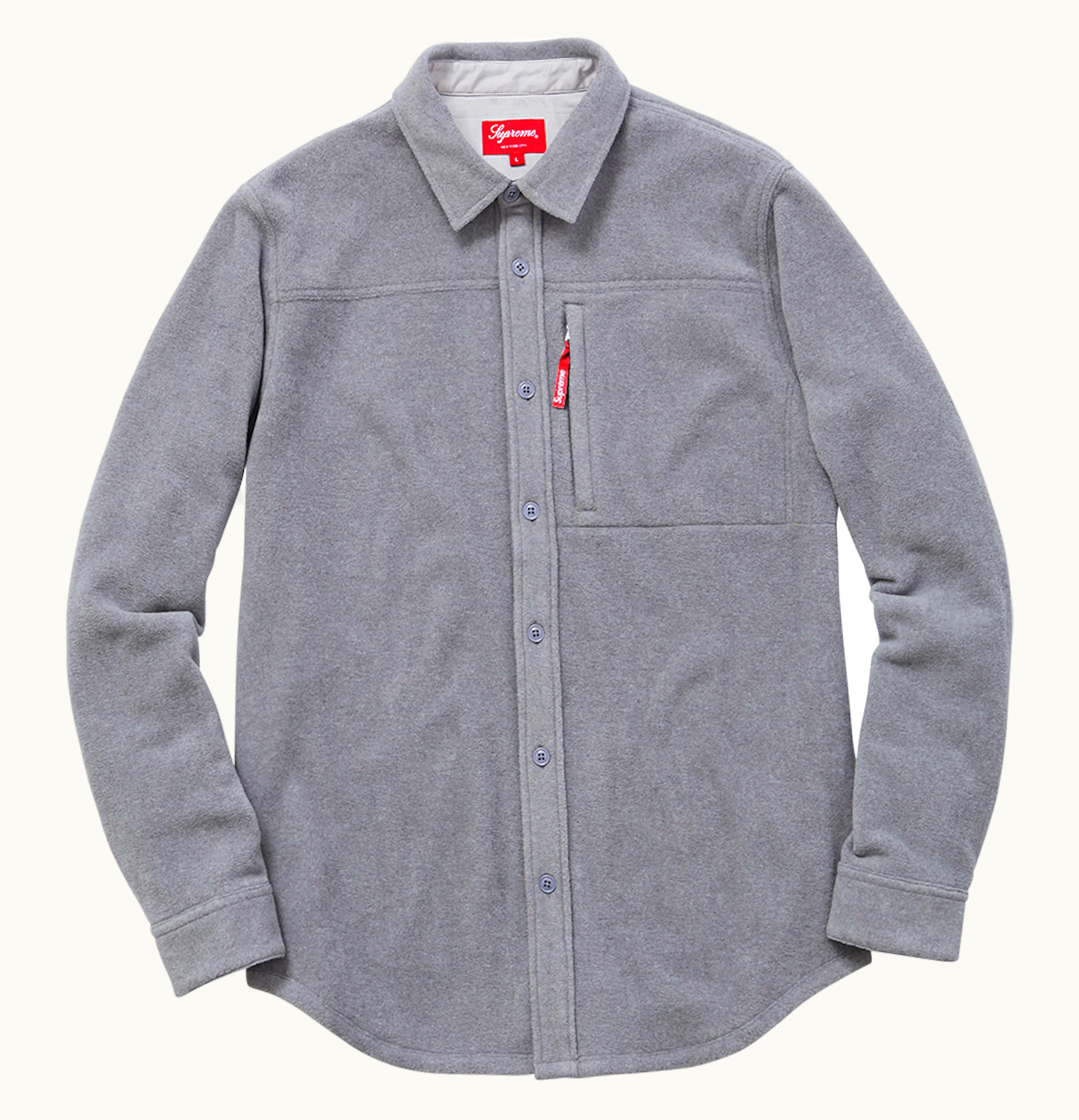 Supreme Supreme Polartec Fleece Shirt Heather Grey