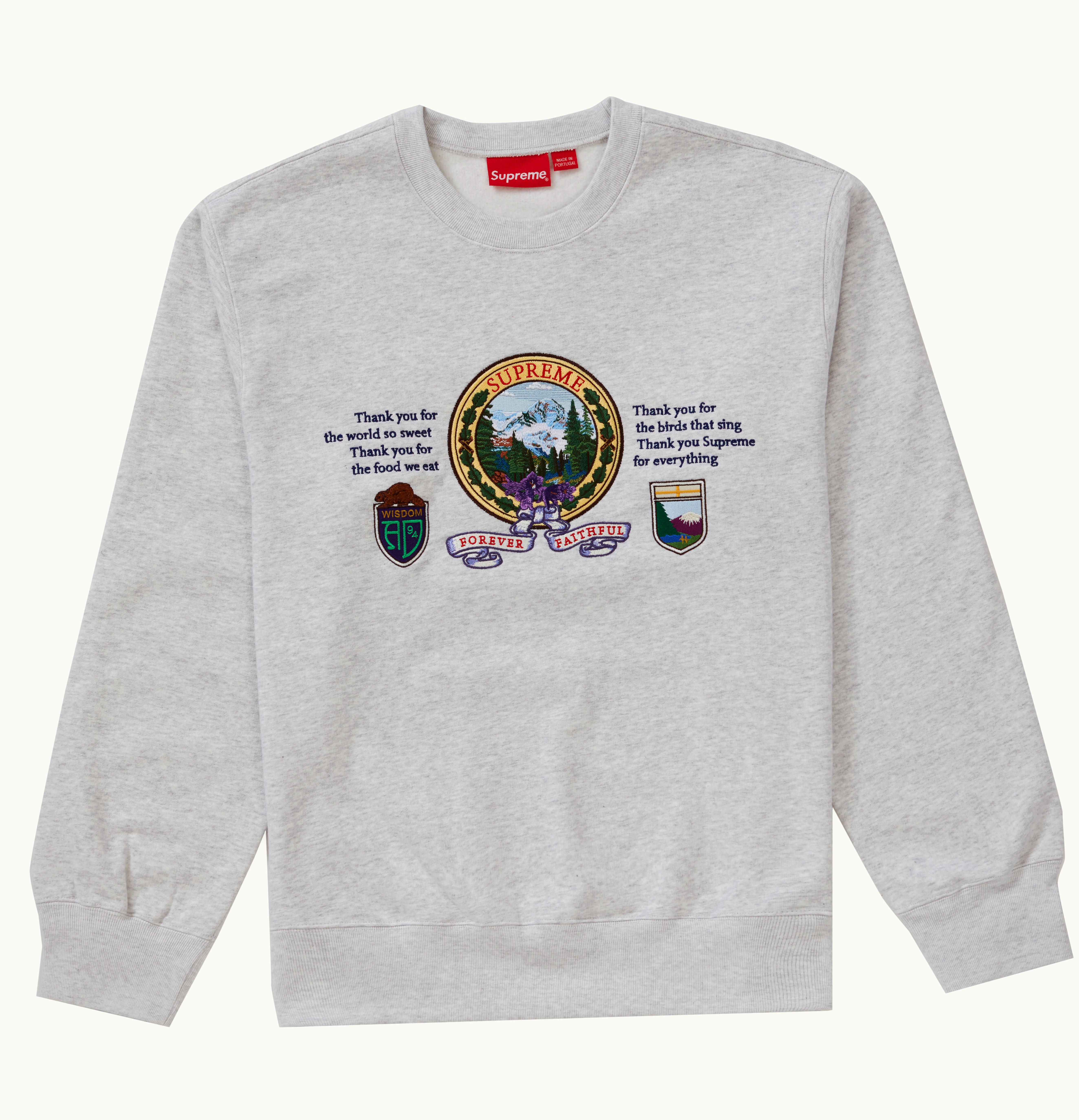 Supreme Supreme Mountain Crewneck Ash Grey