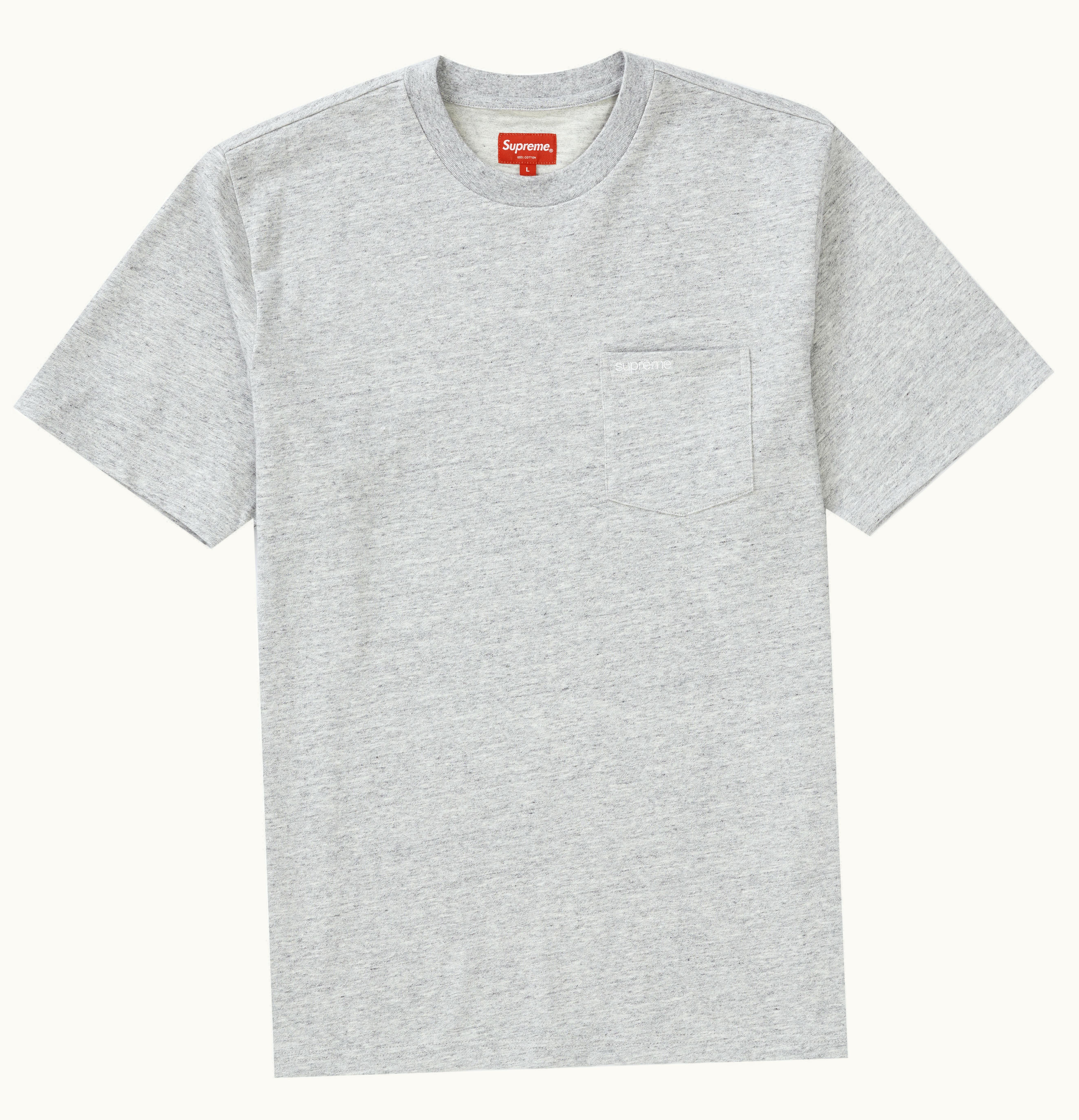 Supreme Supreme S S Pocket Tee SS21 Heather Grey
