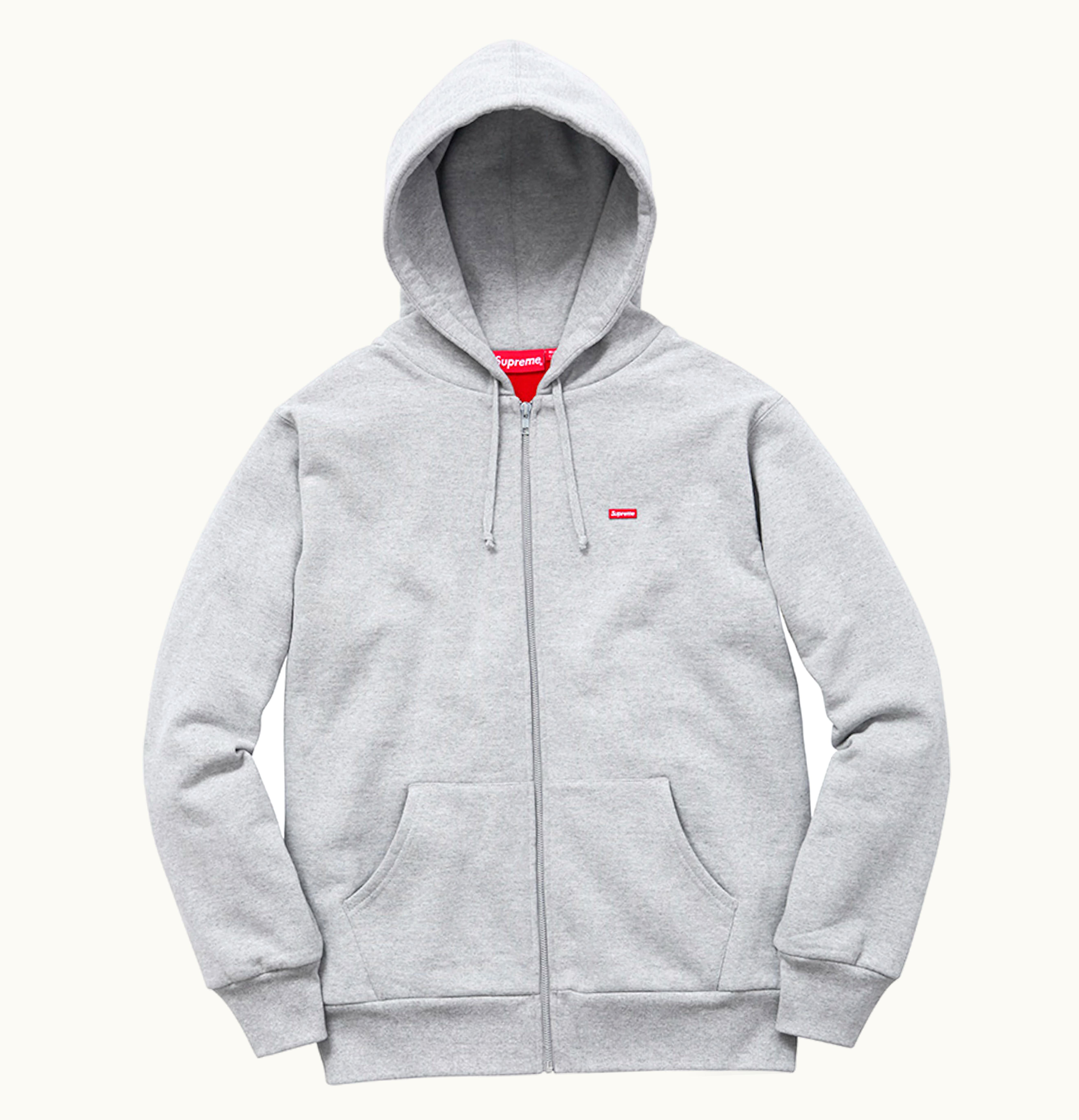 Supreme Supreme Small Box Zip Up Sweat Grey