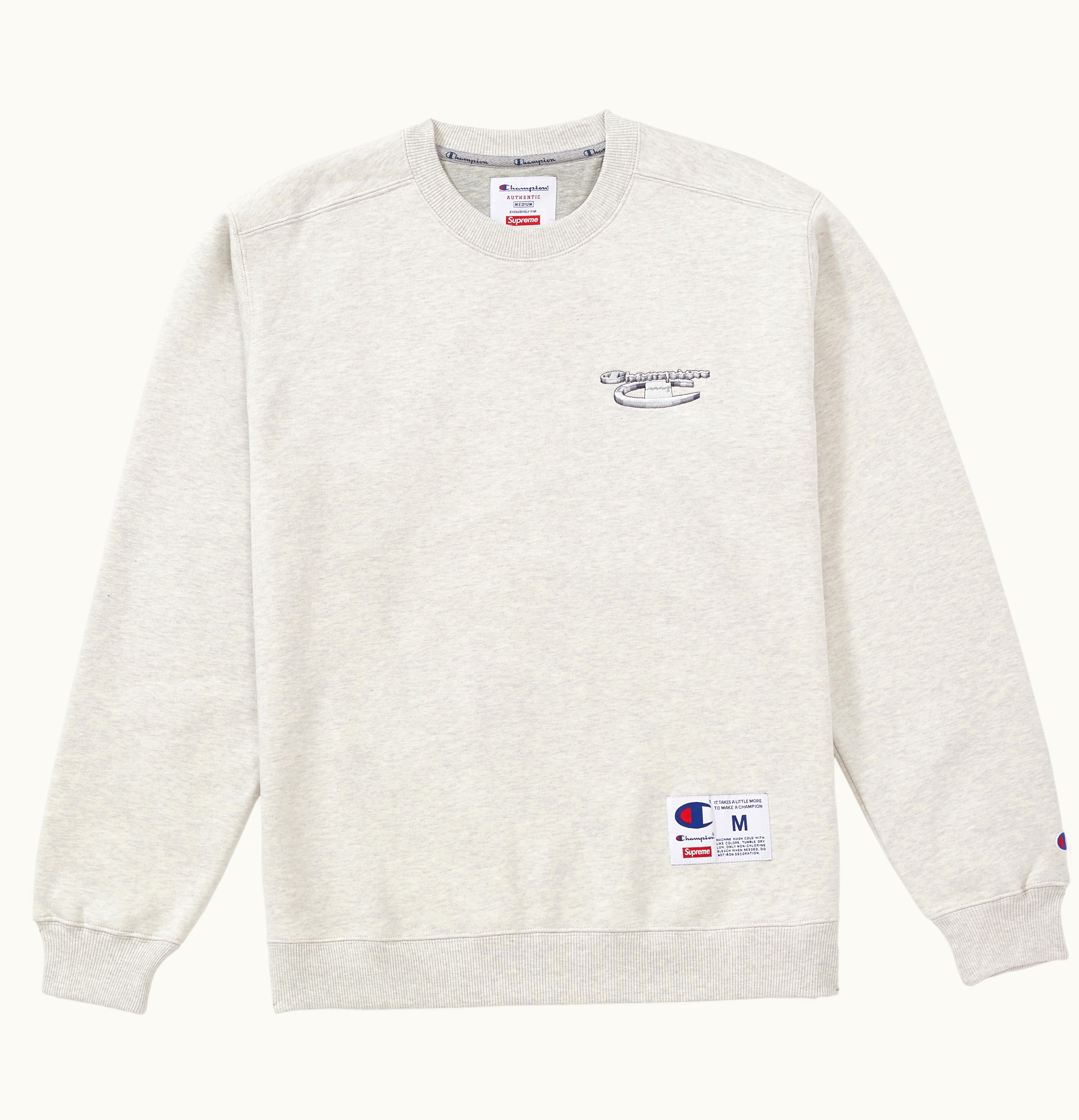 Supreme Supreme Champion 3D Metallic Crewneck Ash Grey