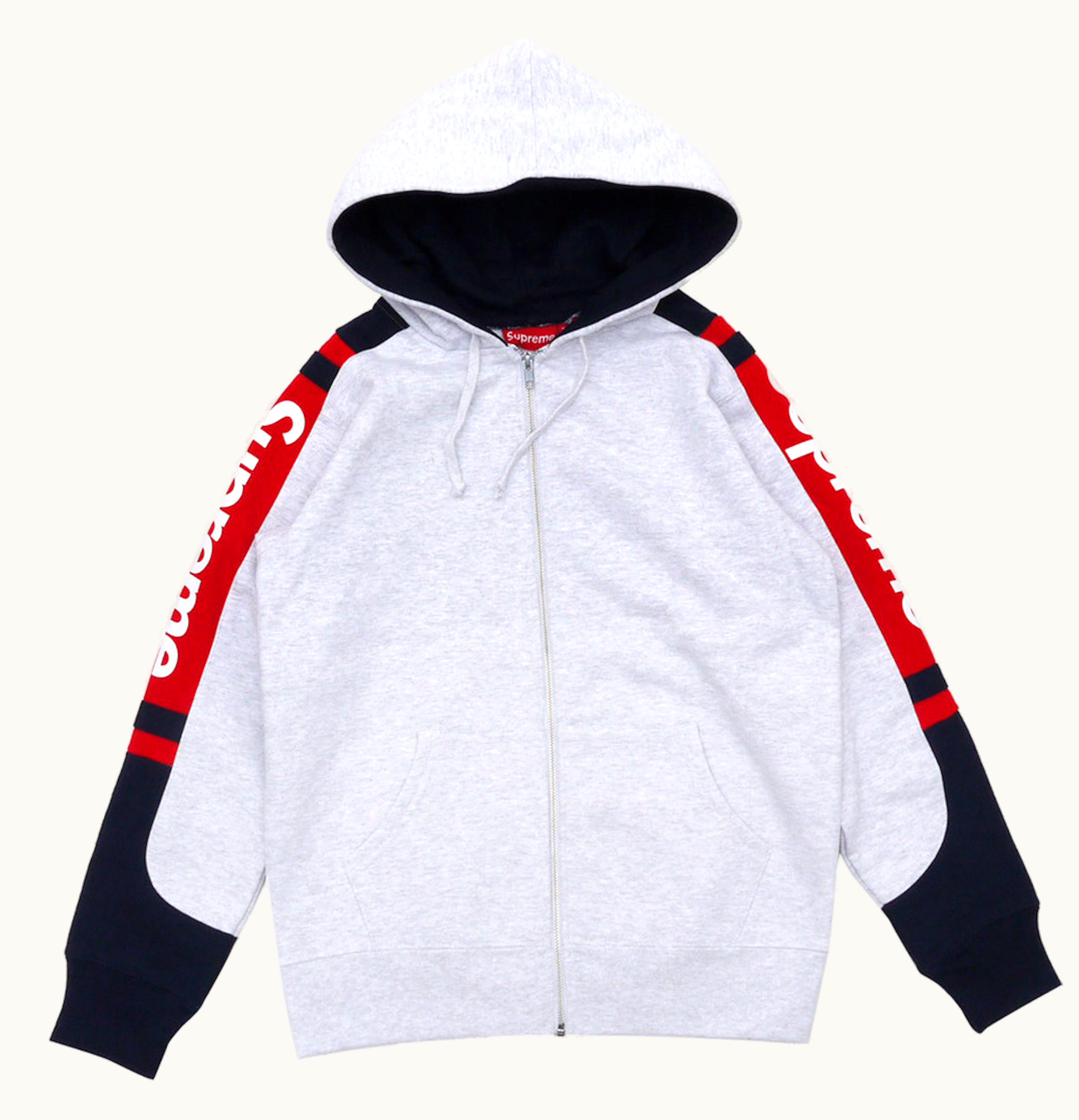 Supreme Supreme Hooded Track Zip Up Sweat Ash Grey
