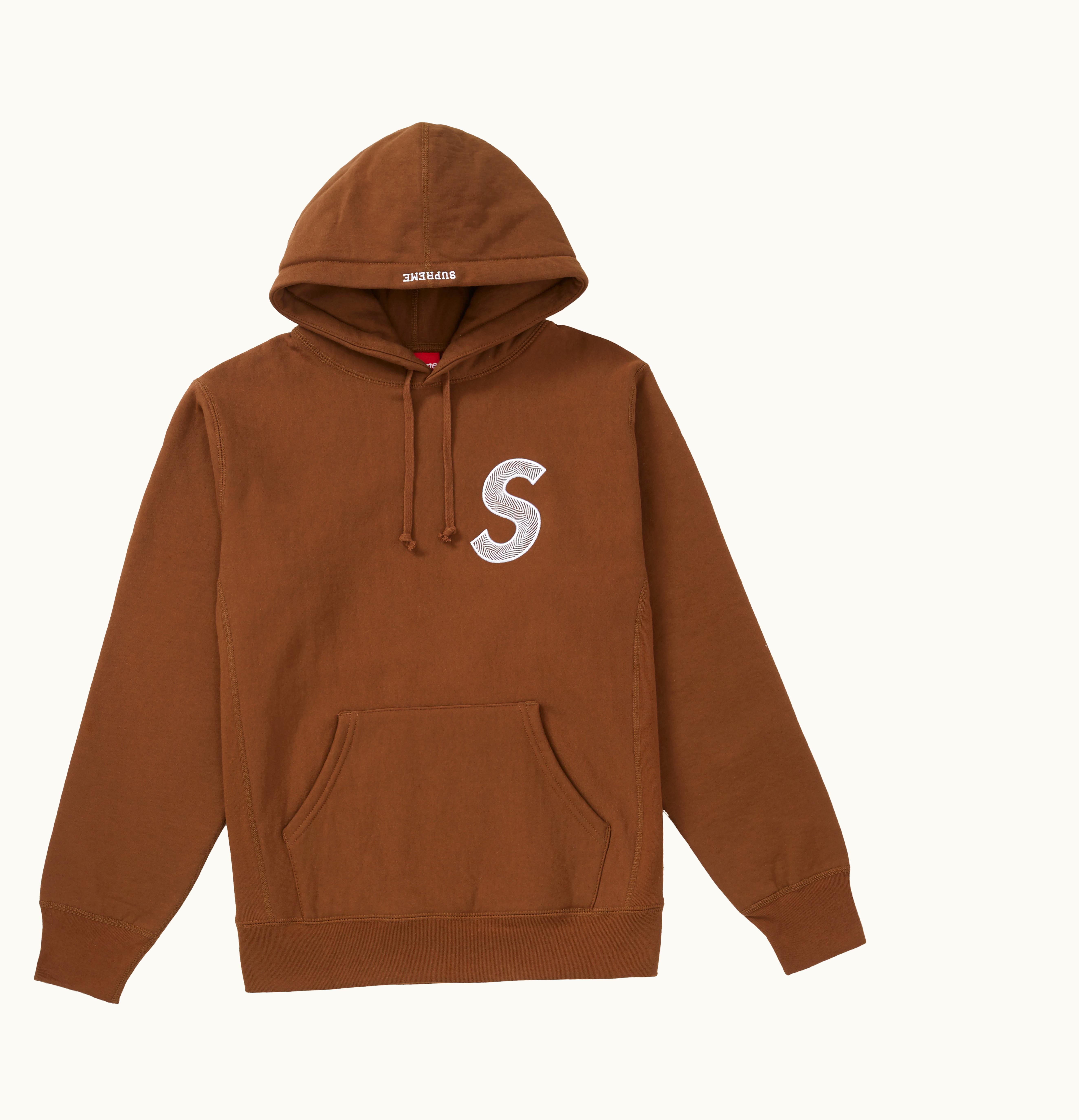 Supreme Supreme S Logo Hooded Sweatshirt FW18 Brown