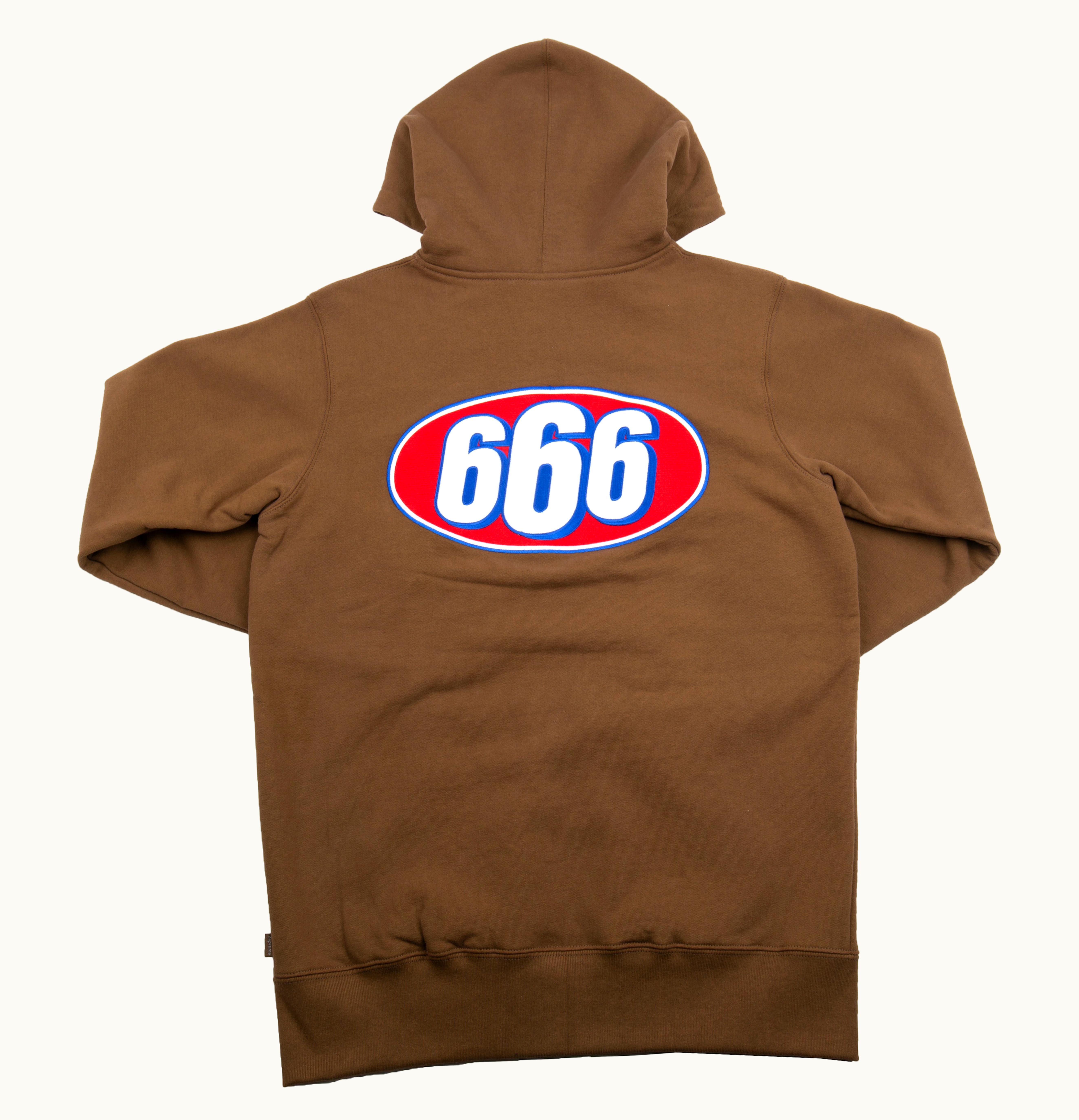 Supreme Supreme 666 Zip Up Hooded Sweatshirt Brown