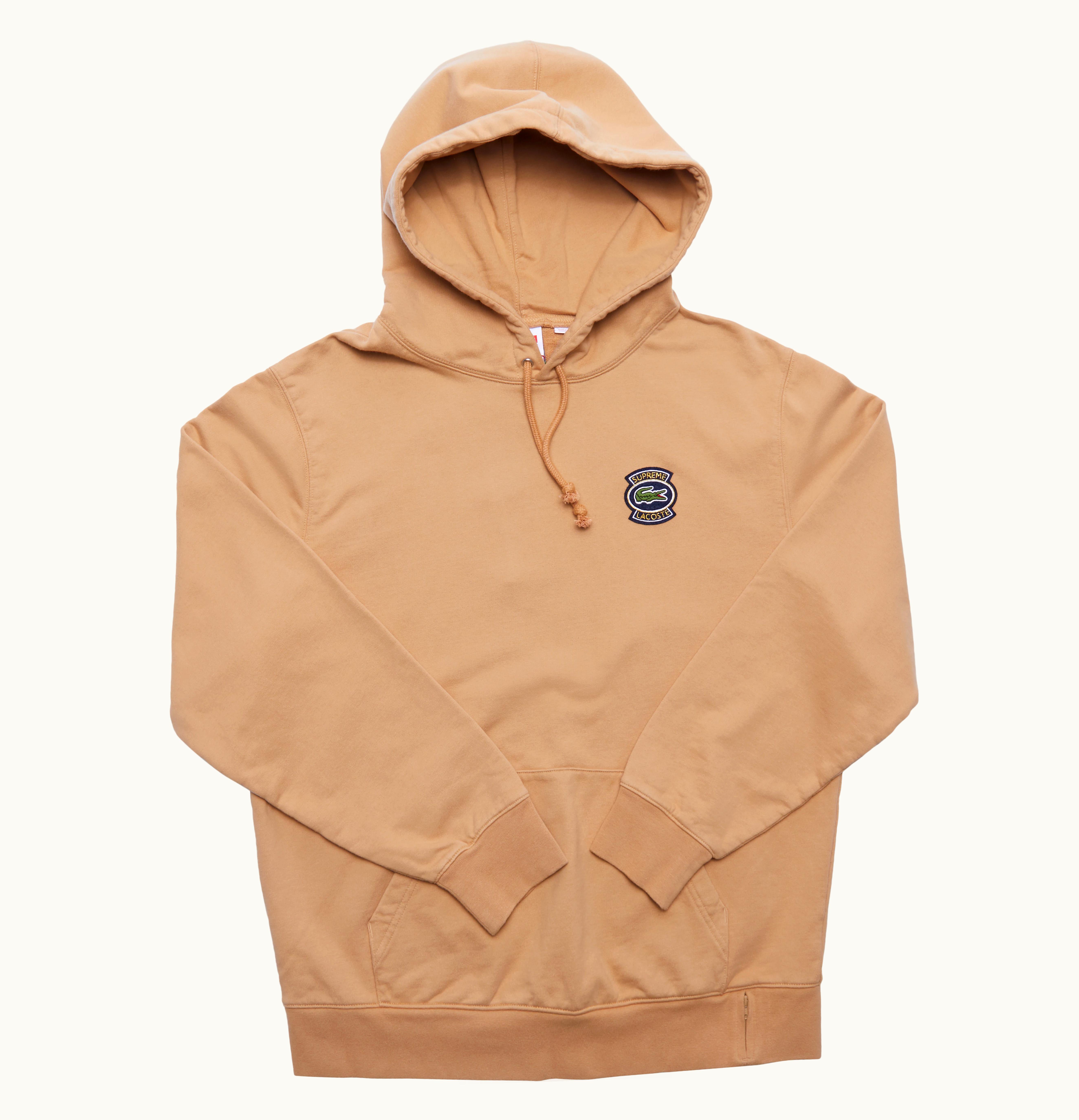 Supreme Supreme LACOSTE Hooded Sweatshirt Light Brown