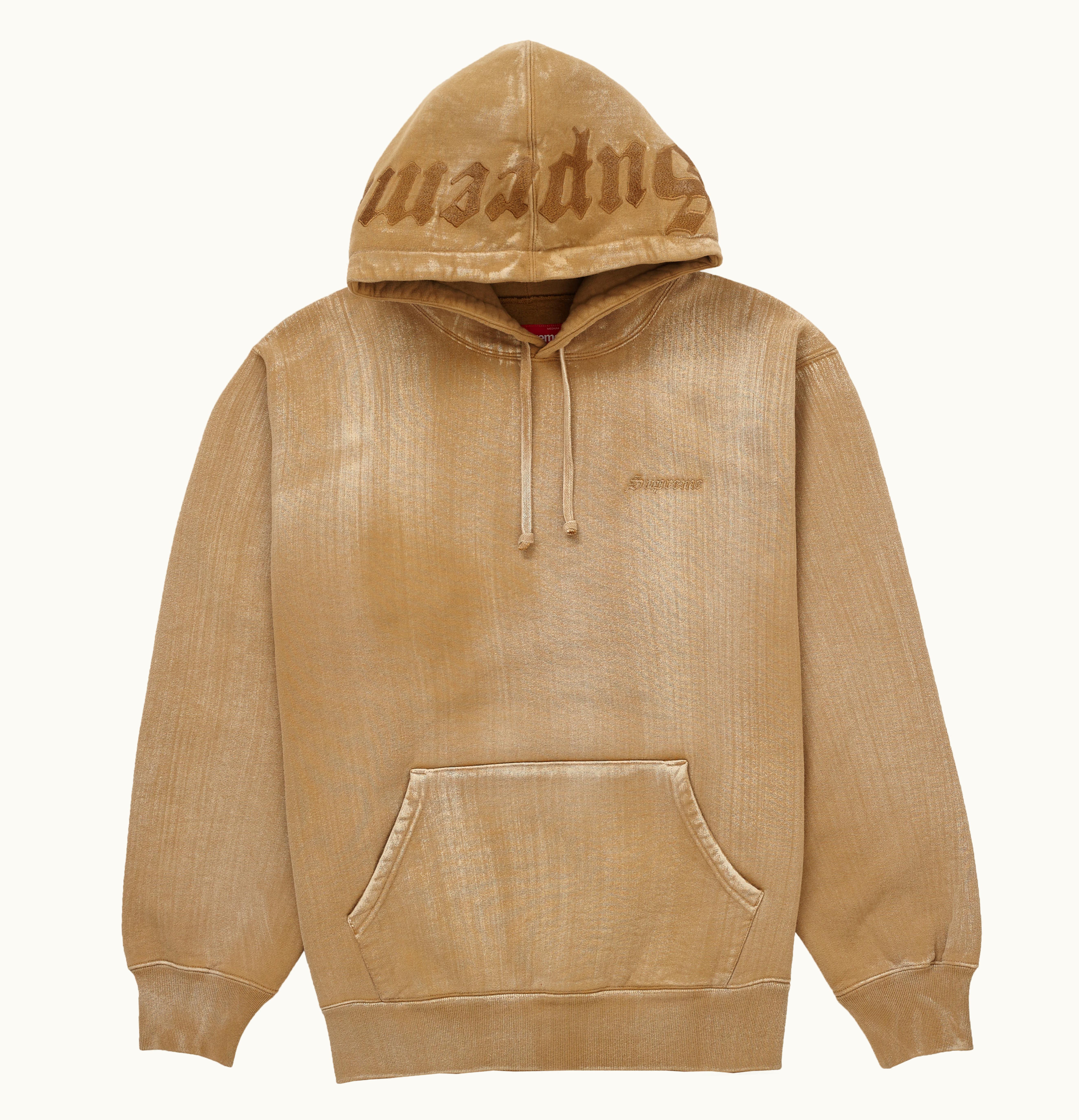 Supreme Supreme Brush Stroke Hooded Sweatshirt Dark Tan