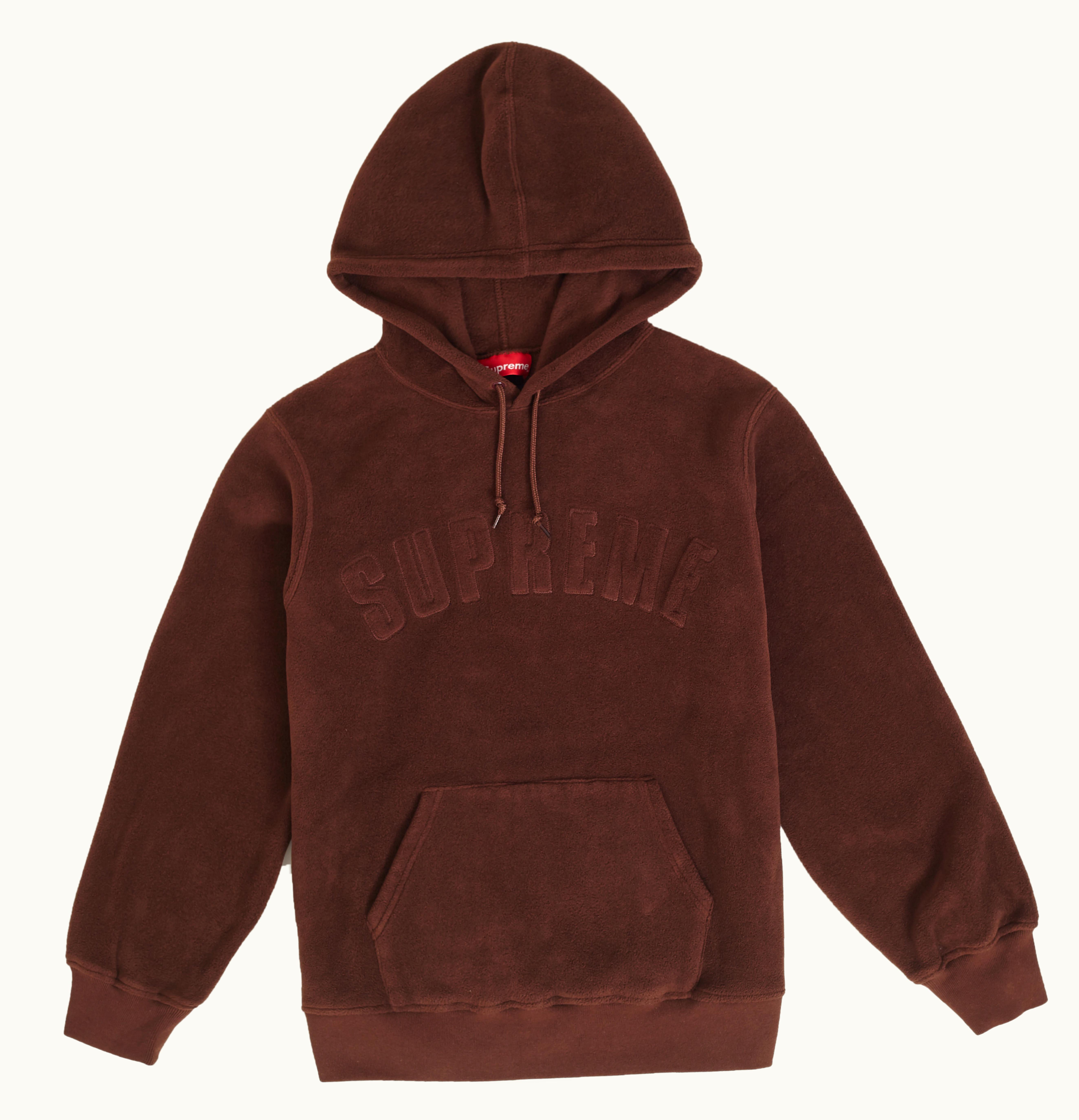 Supreme Supreme Polartec Hooded Sweatshirt FW18 Brown