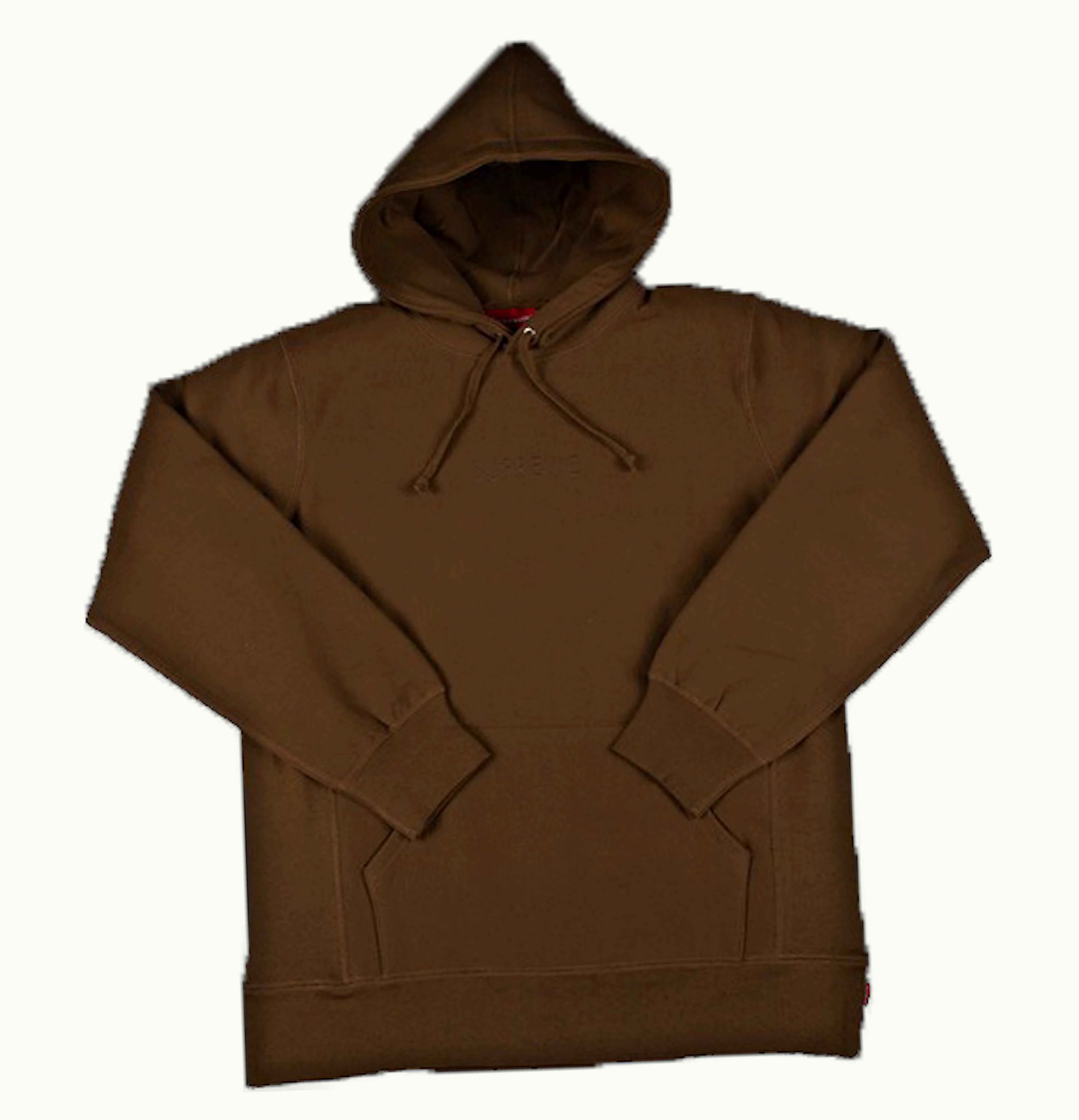 Supreme Supreme Tonal Embroidered Hoodie Brown