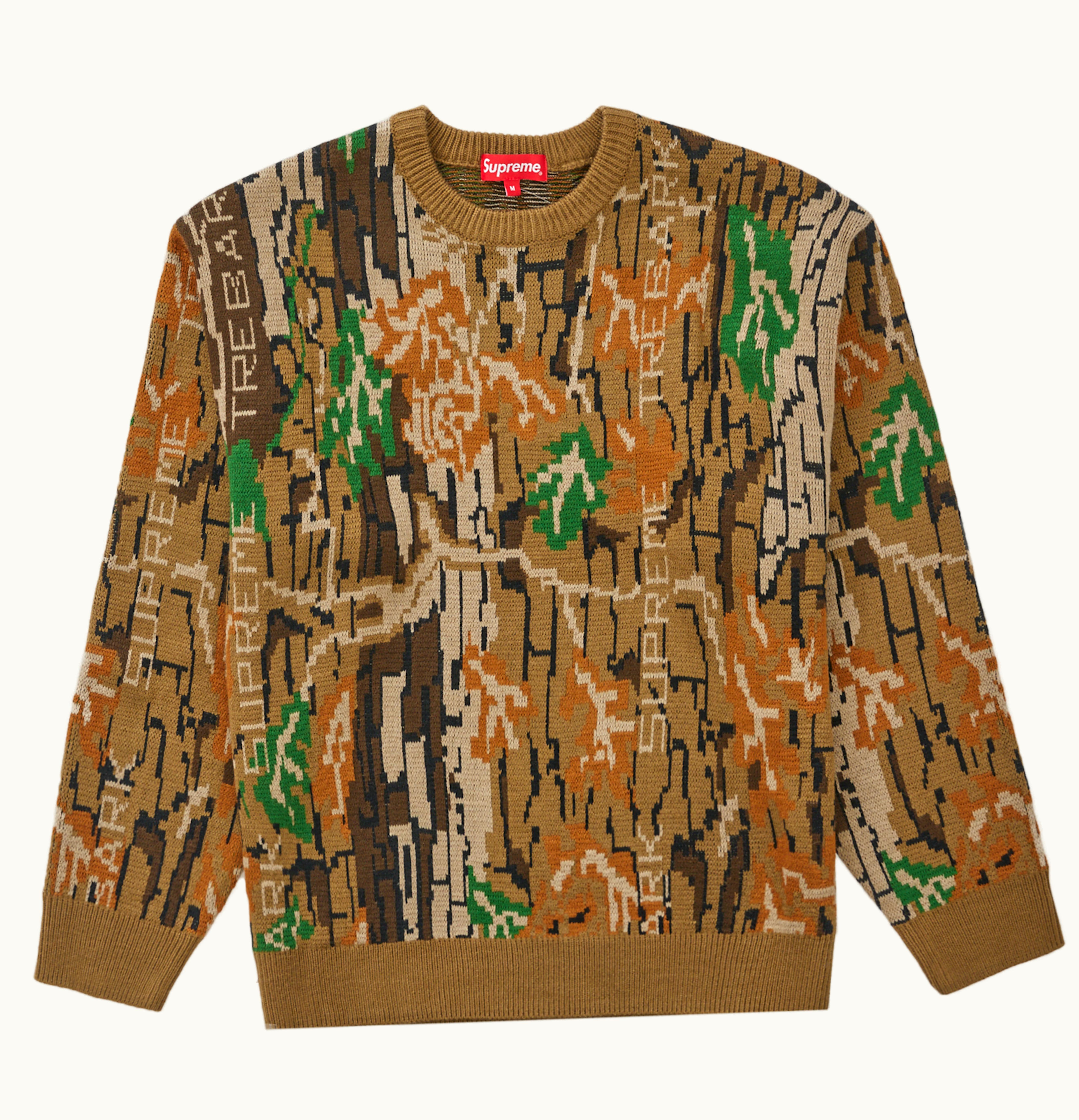 Supreme Supreme Trebark Camo Sweater Brown