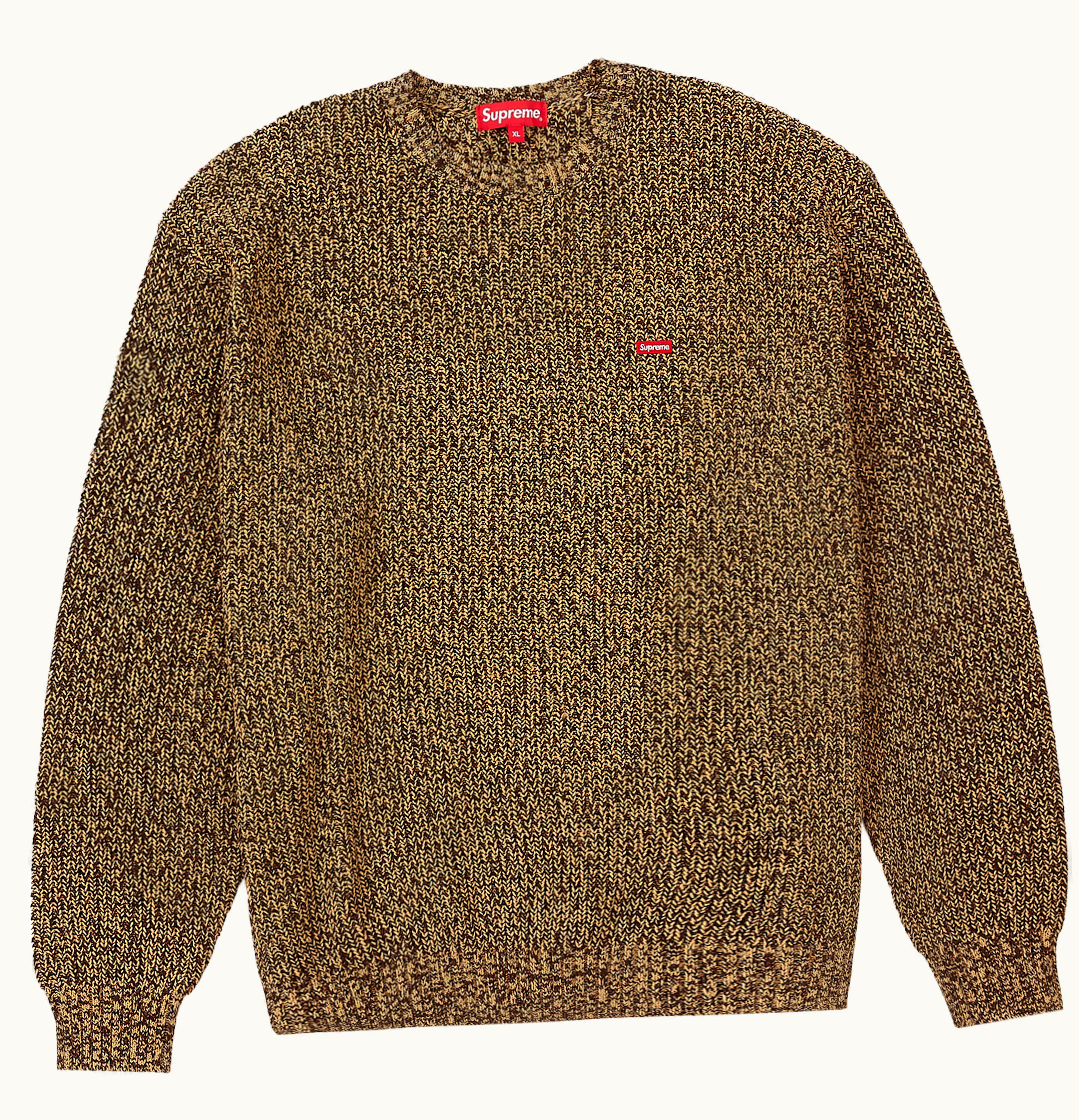 Supreme Supreme Melange Rib Knit Sweater Brown
