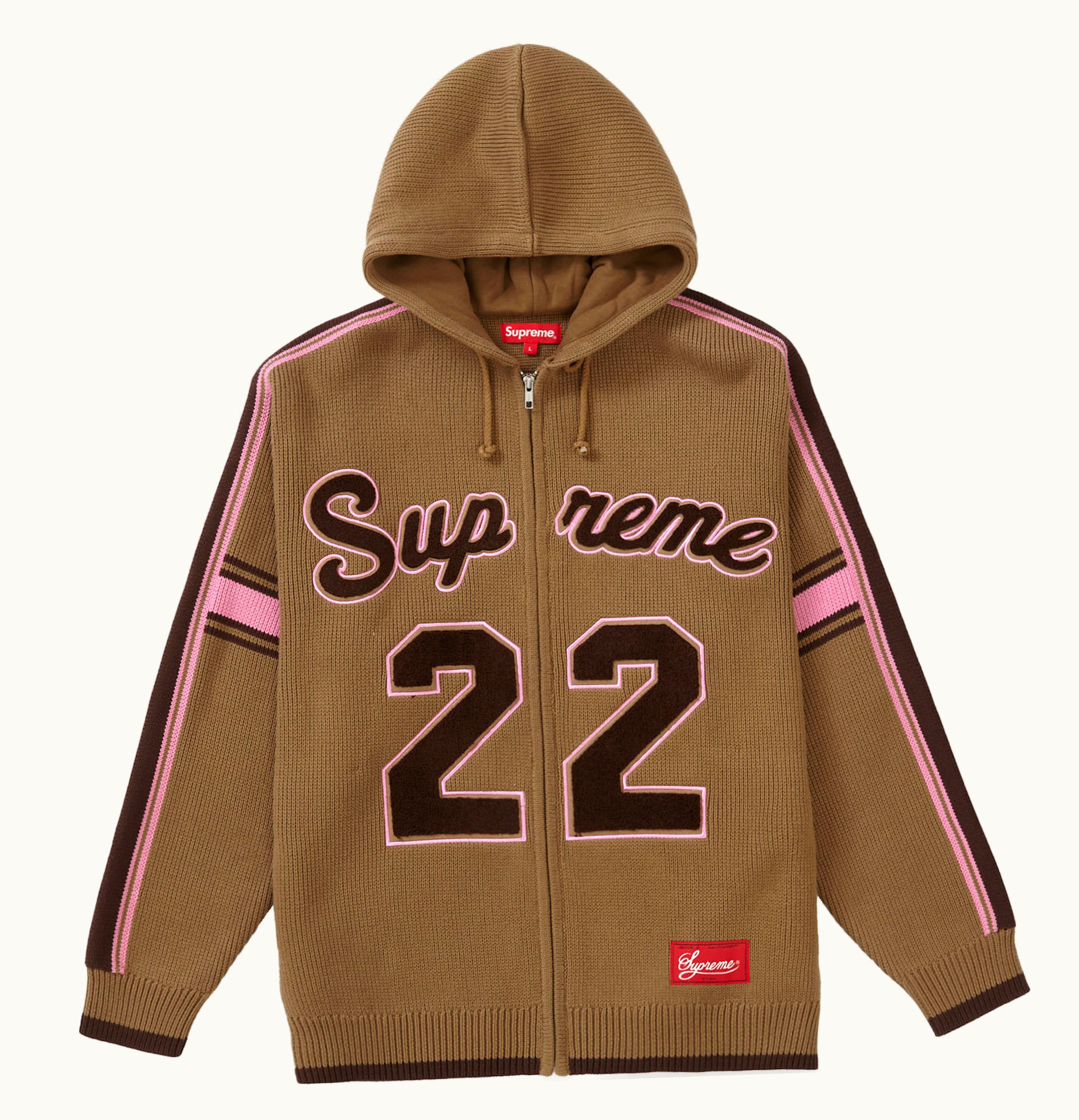 Supreme Supreme Sport Zip Up Hooded Sweater Light Brown