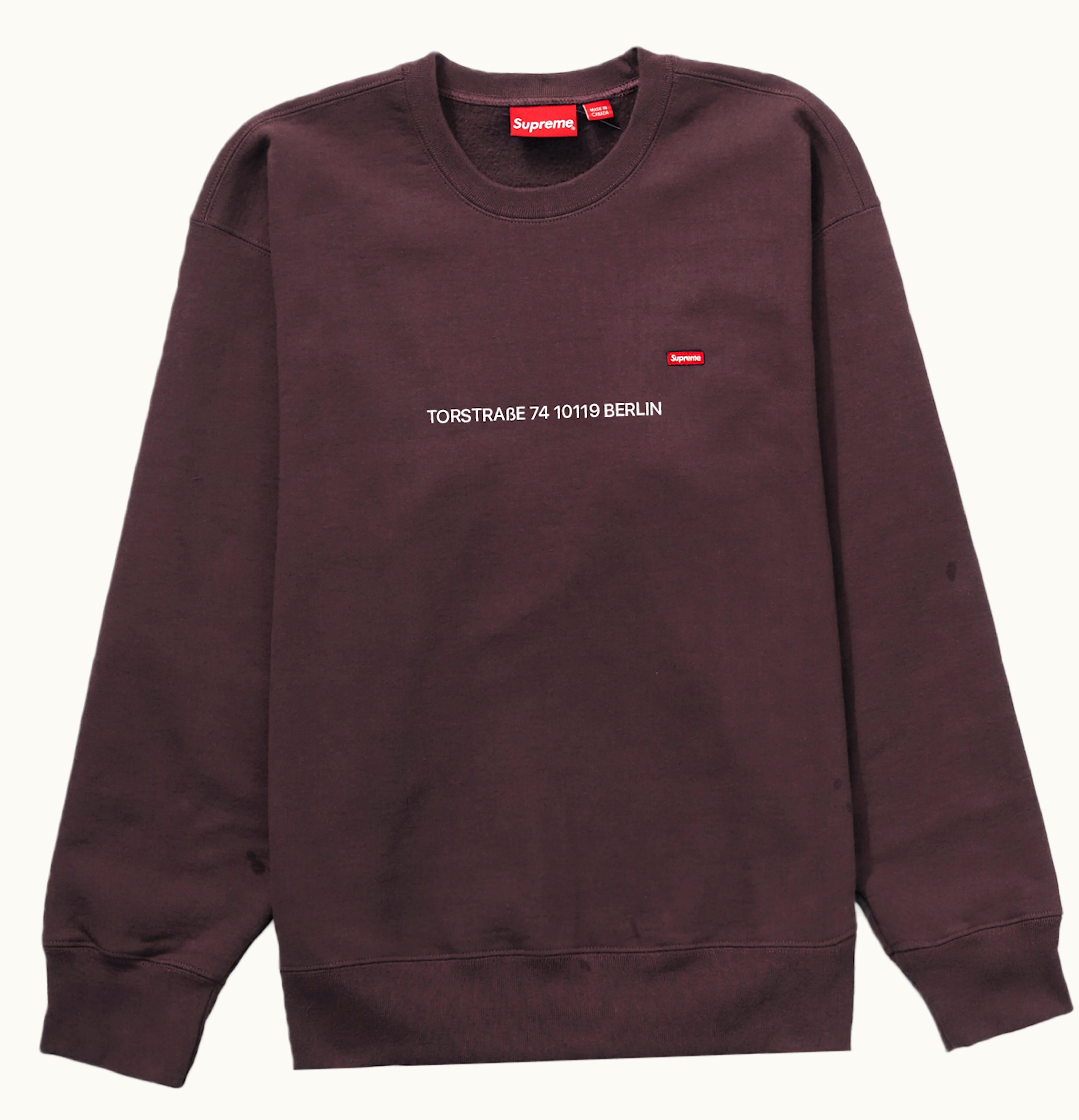 Supreme Supreme Small Box Crewneck Berlin Shop Exclusive Dark Brown