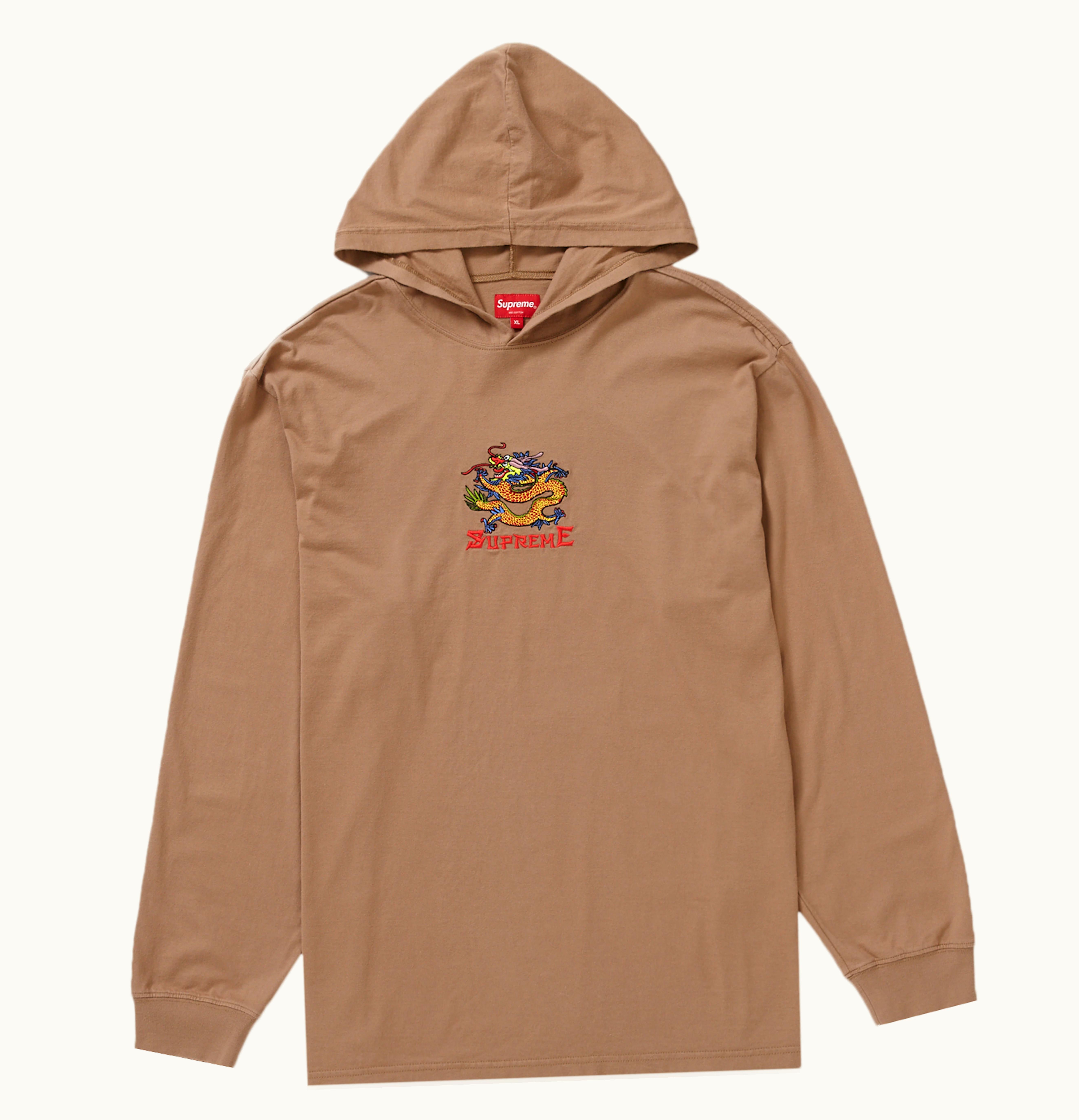 Supreme Supreme Dragon Hooded L S Top Light Brown