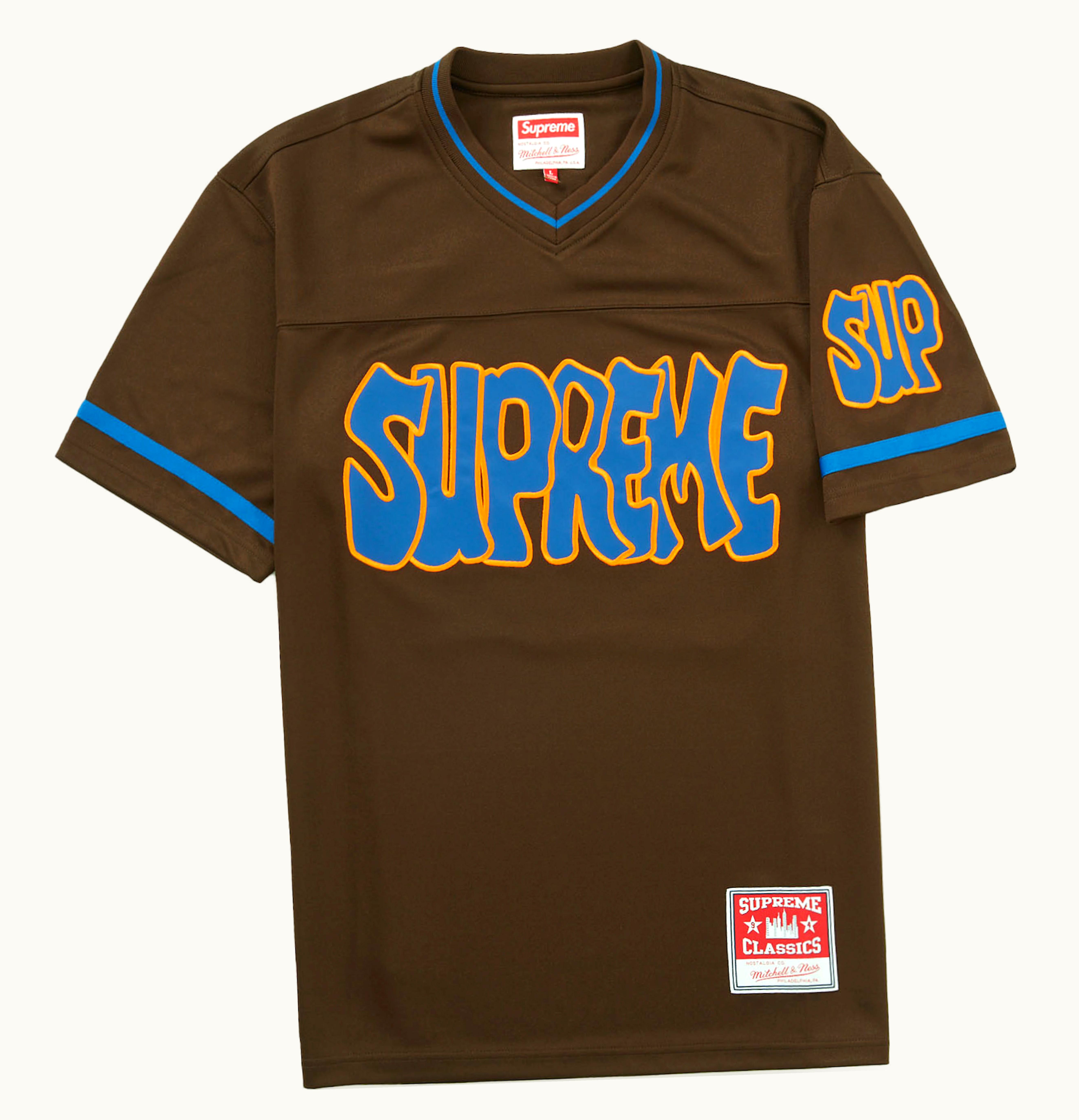 Supreme Supreme Mitchell Ness Football Jersey Brown