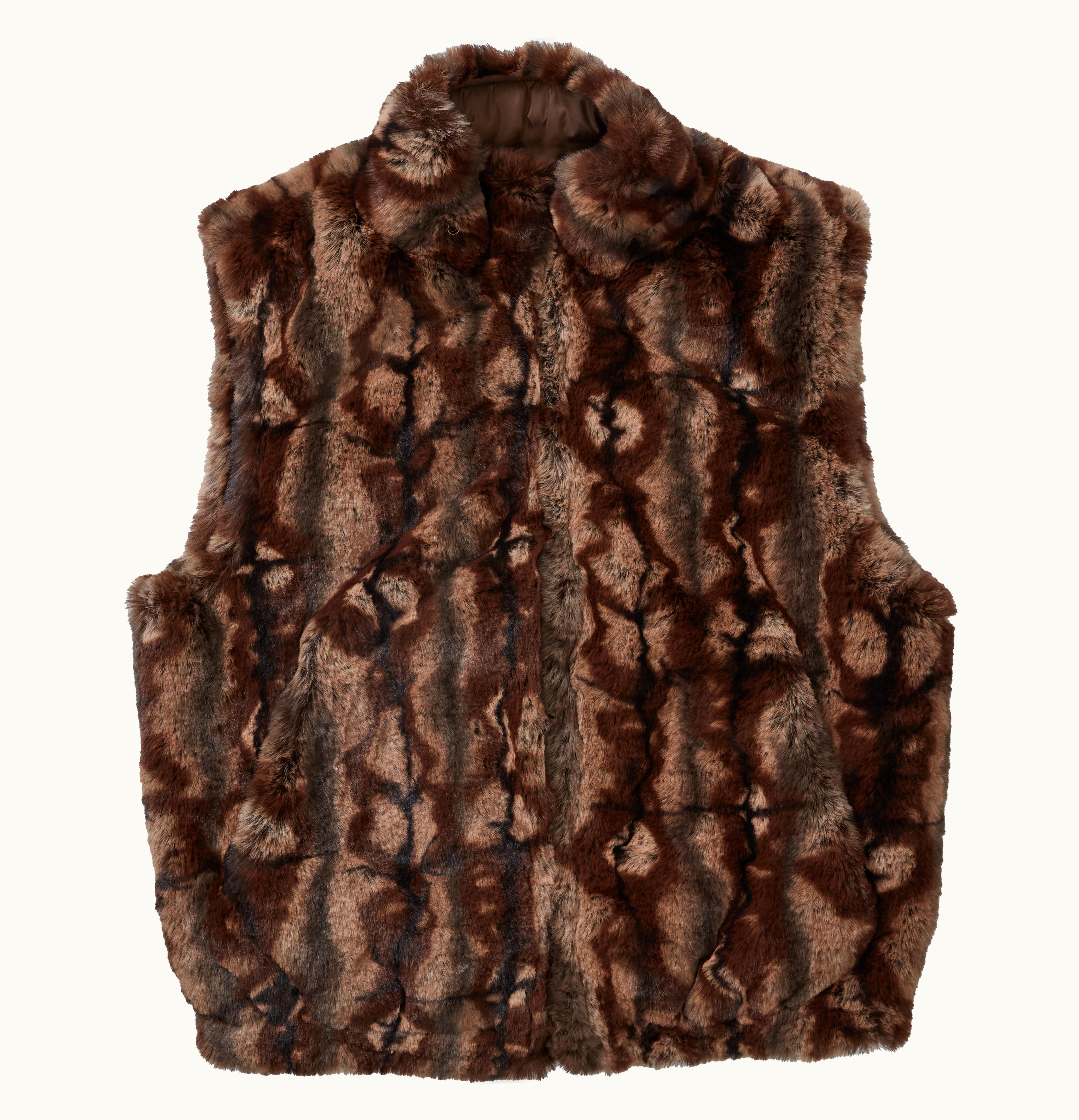 Supreme Supreme Faux Fur Hooded Vest Brown