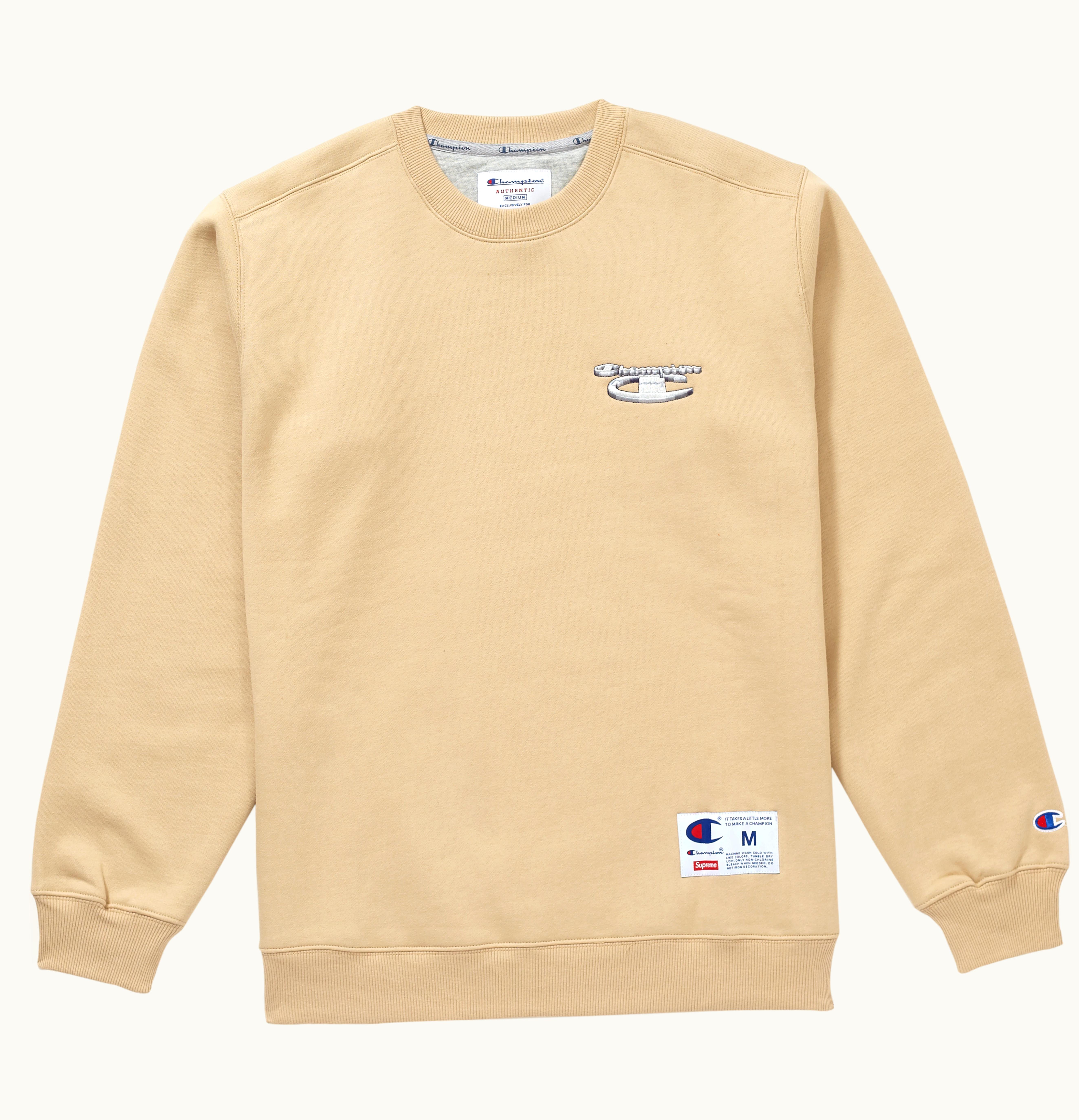 Supreme Supreme Champion 3D Metallic Crewneck Tan