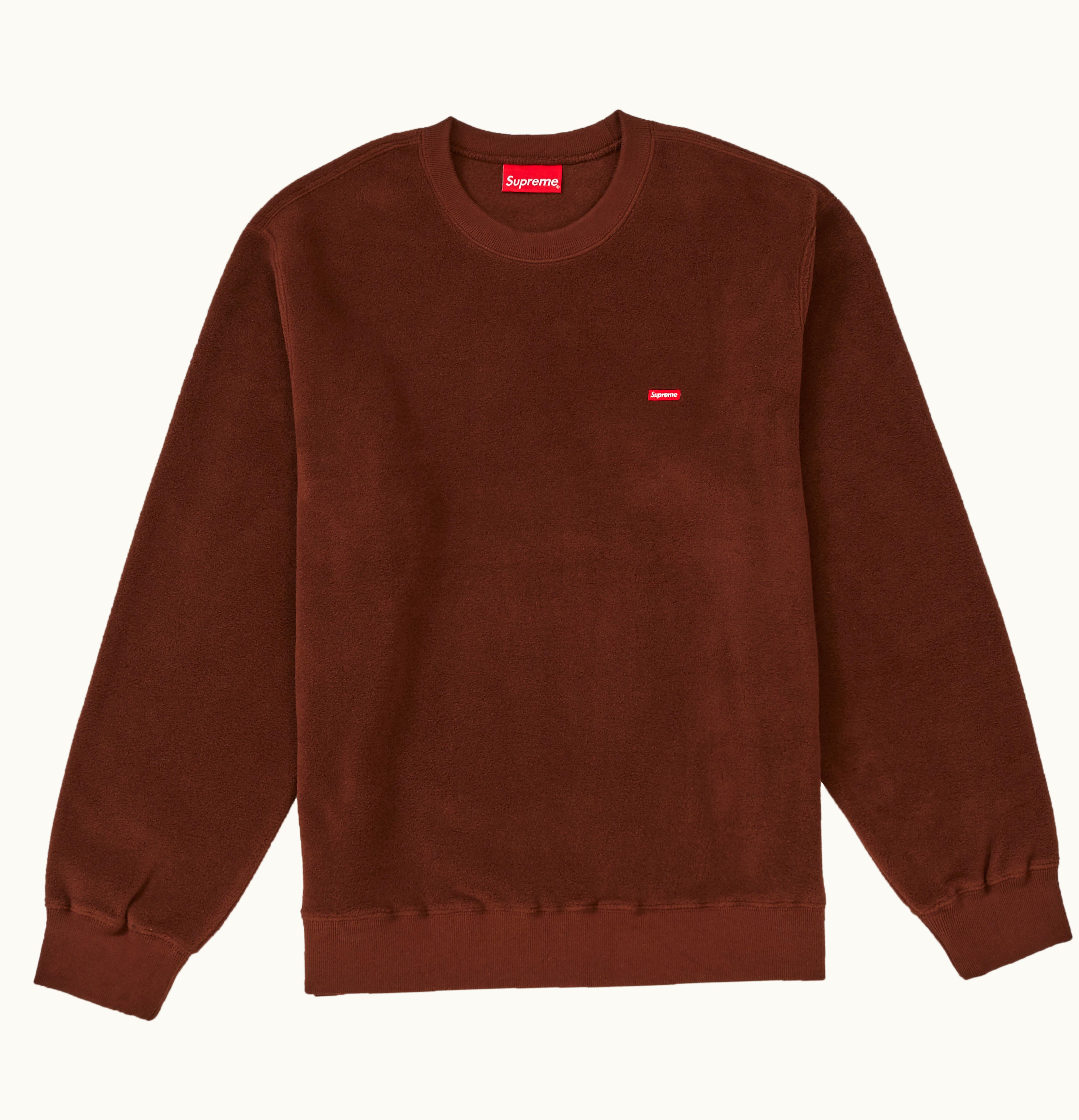 Supreme Supreme Polartec Small Box Crewneck Brown