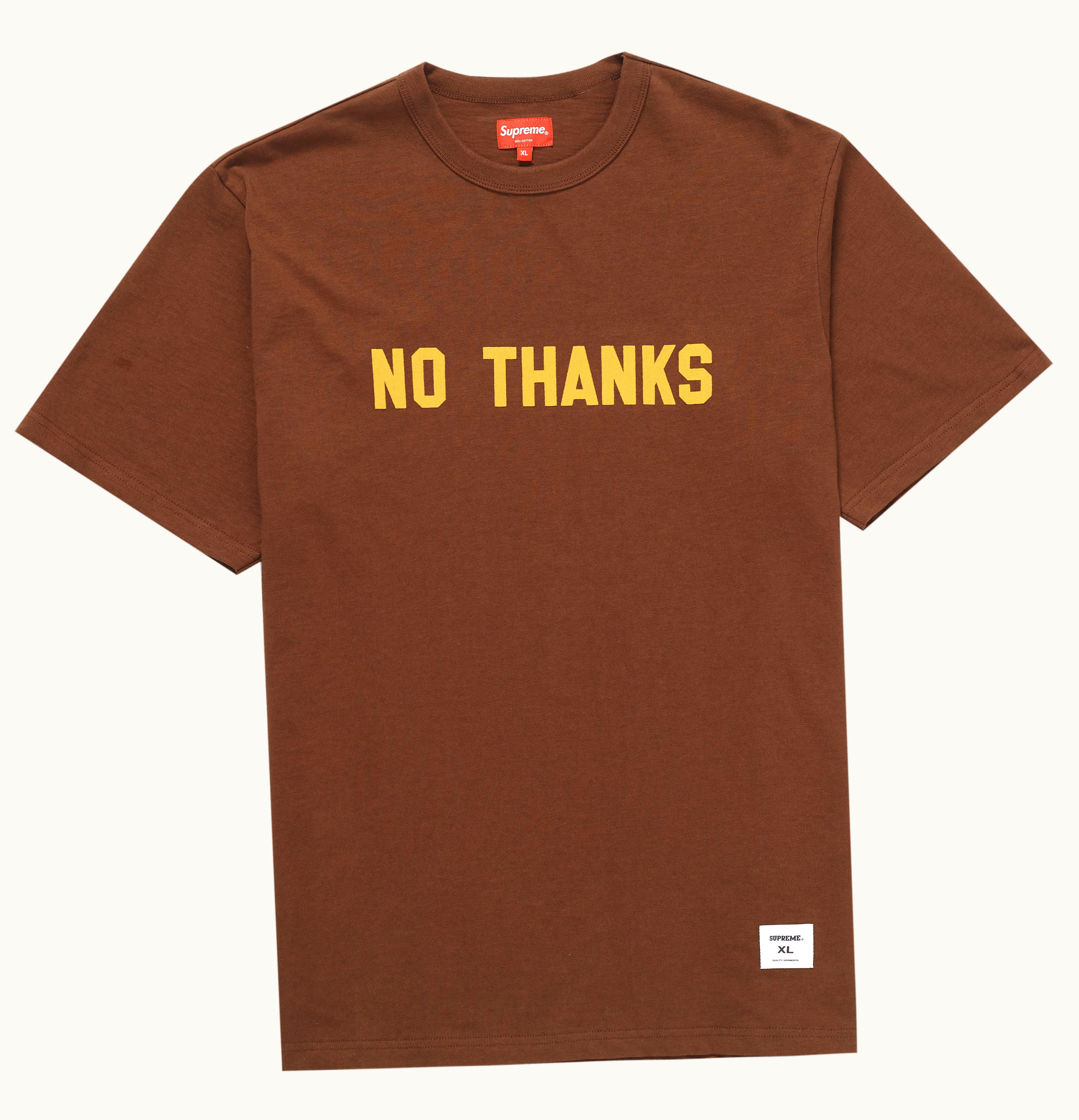 Supreme Supreme No Thanks S S Top Brown