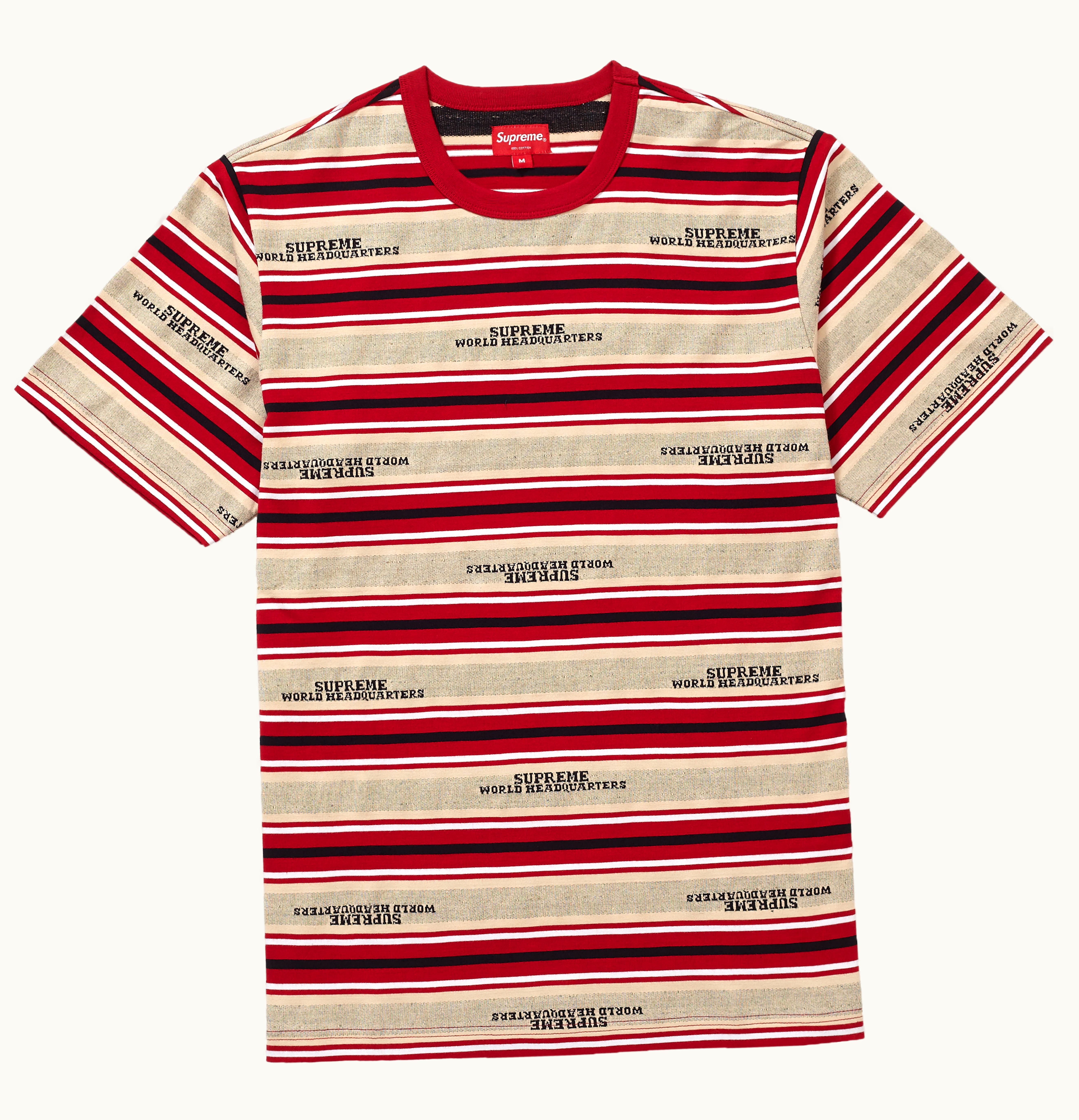 Supreme Supreme HQ Stripe S S Top Tan