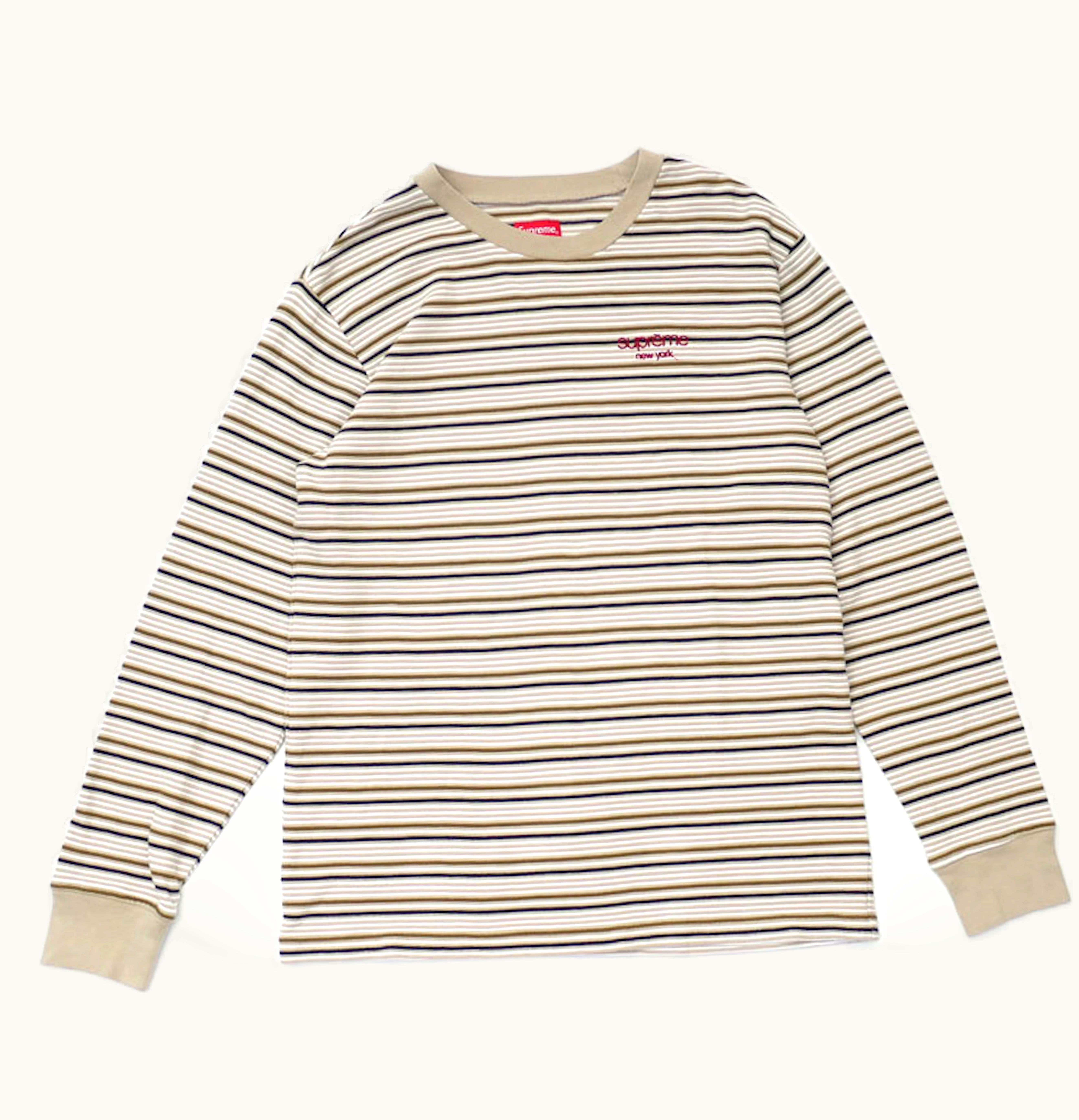 Supreme Supreme Raised Stripe LS Top Tan