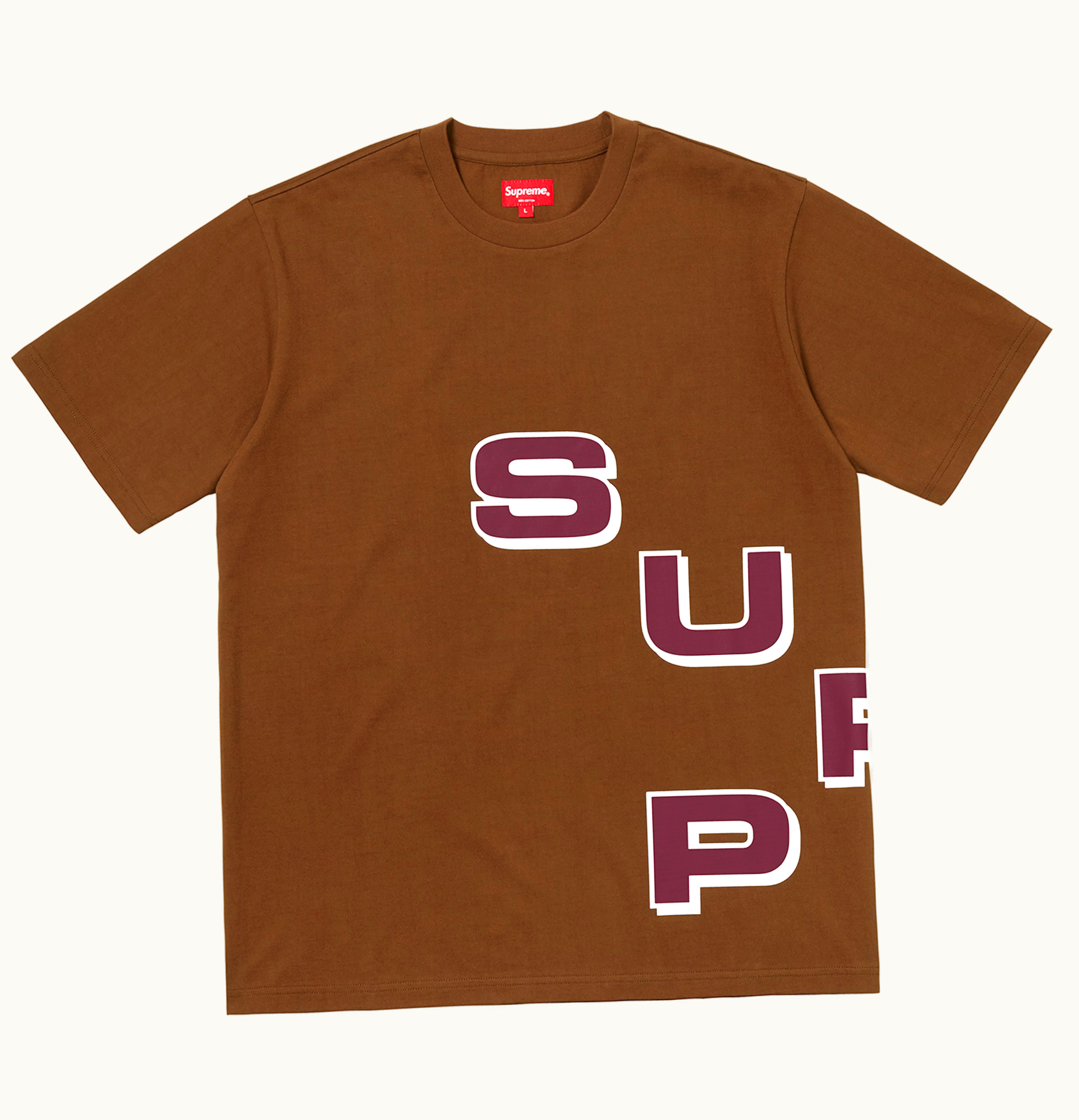 Supreme Supreme Stagger Tee Brown