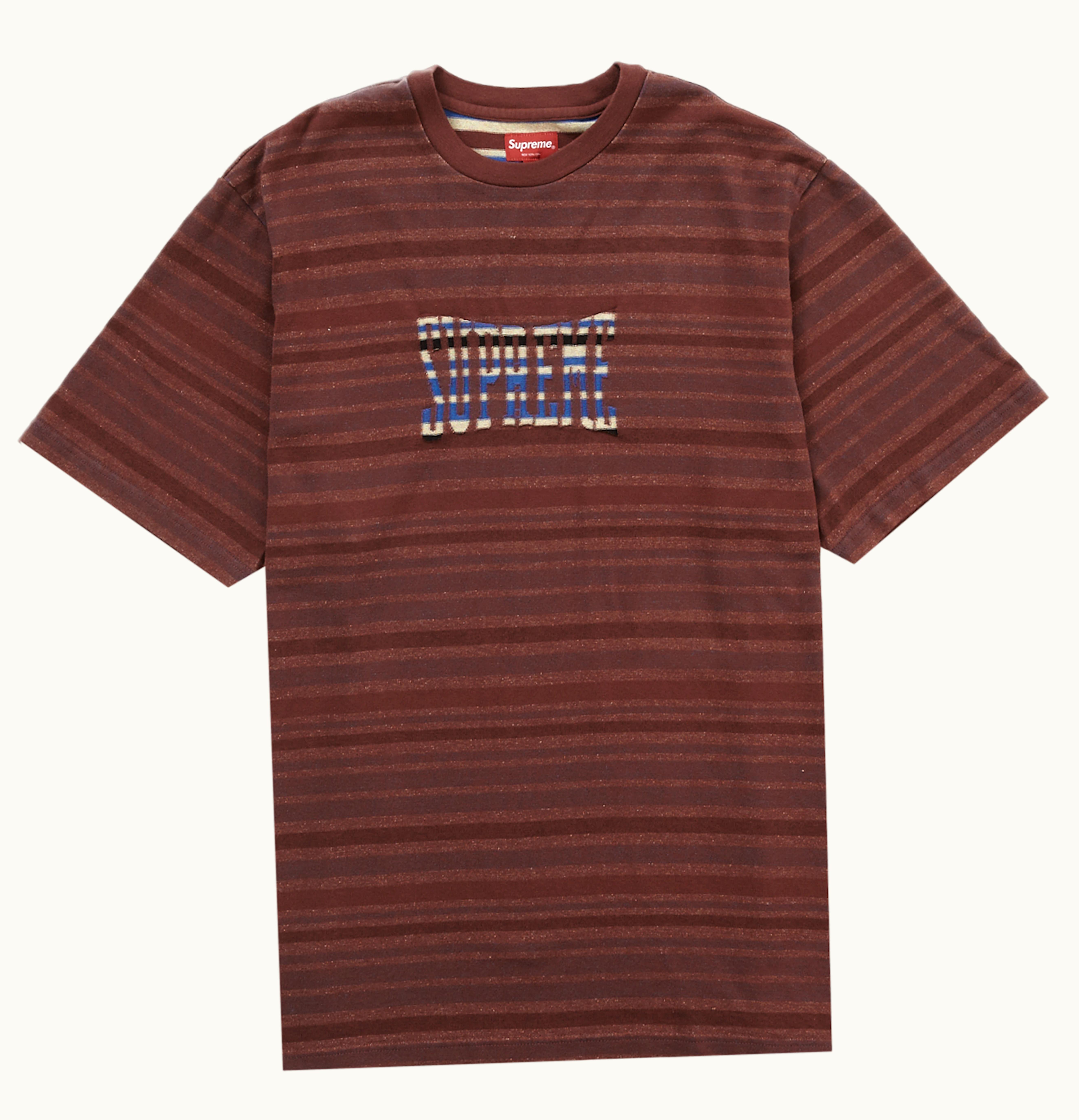 Supreme Supreme Inverted Stripe S S Top Brown
