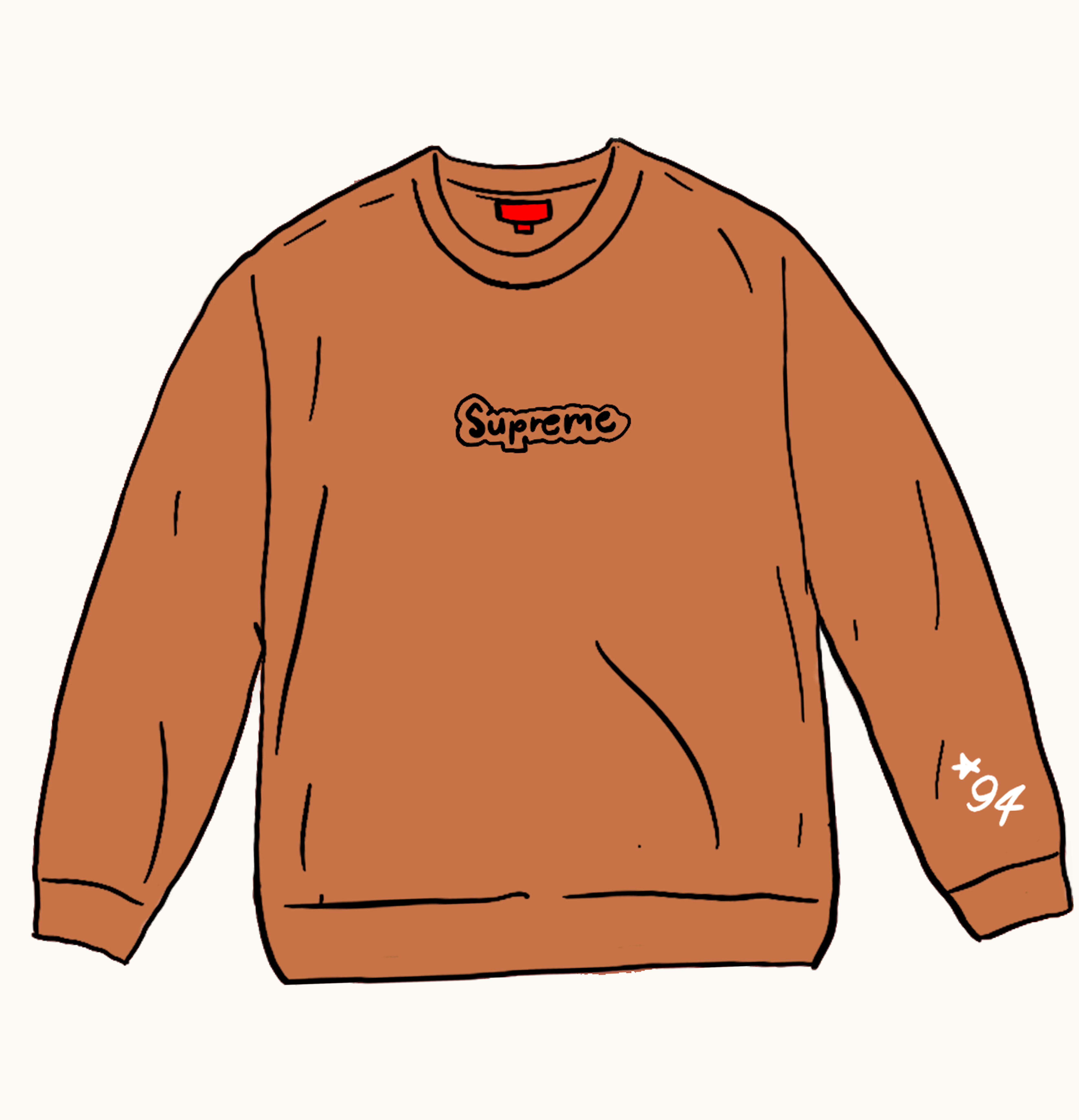 Supreme Supreme Gonz Logo Crewneck Brown