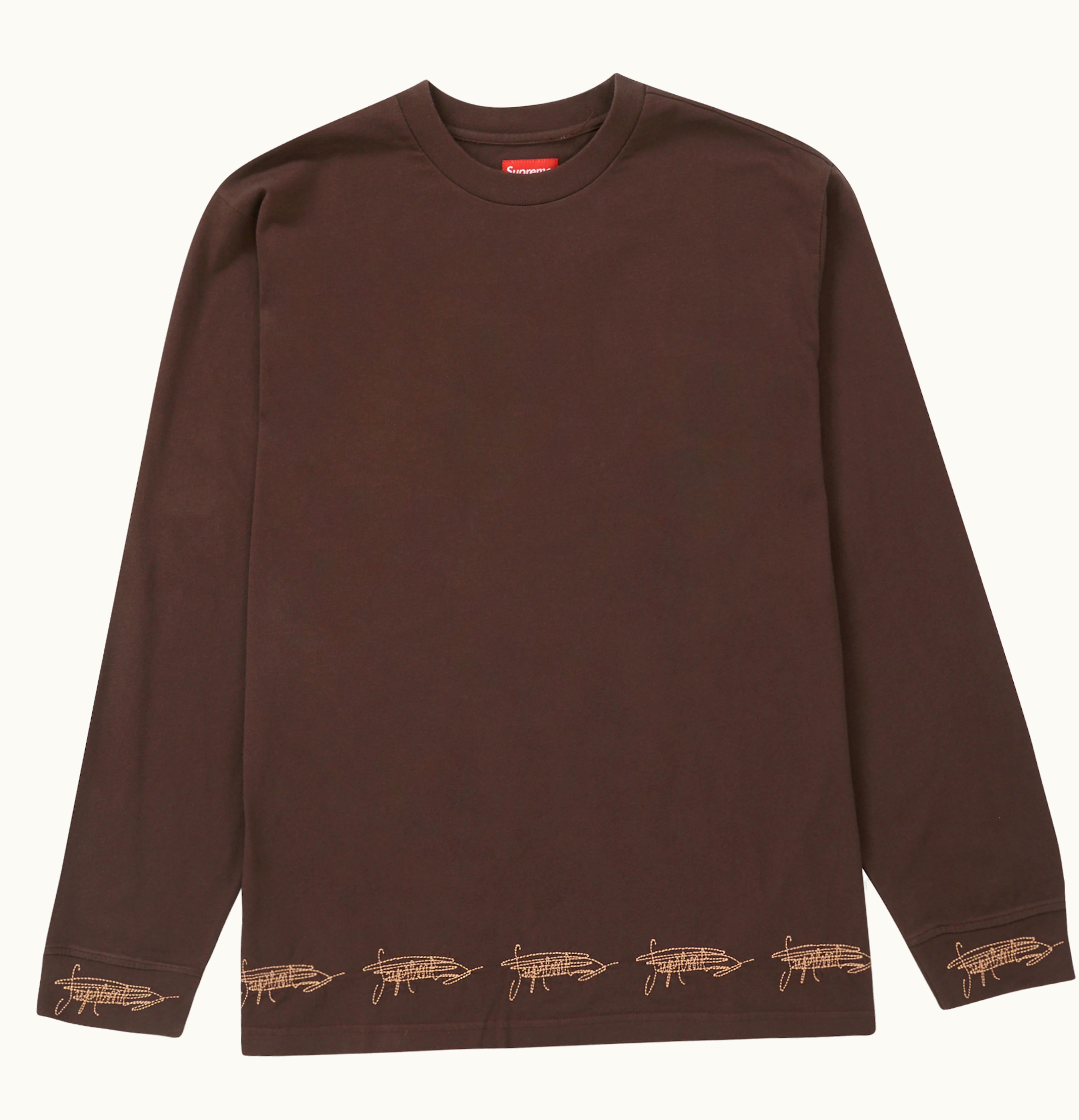 Supreme Supreme Signature L S Top Dark Brown