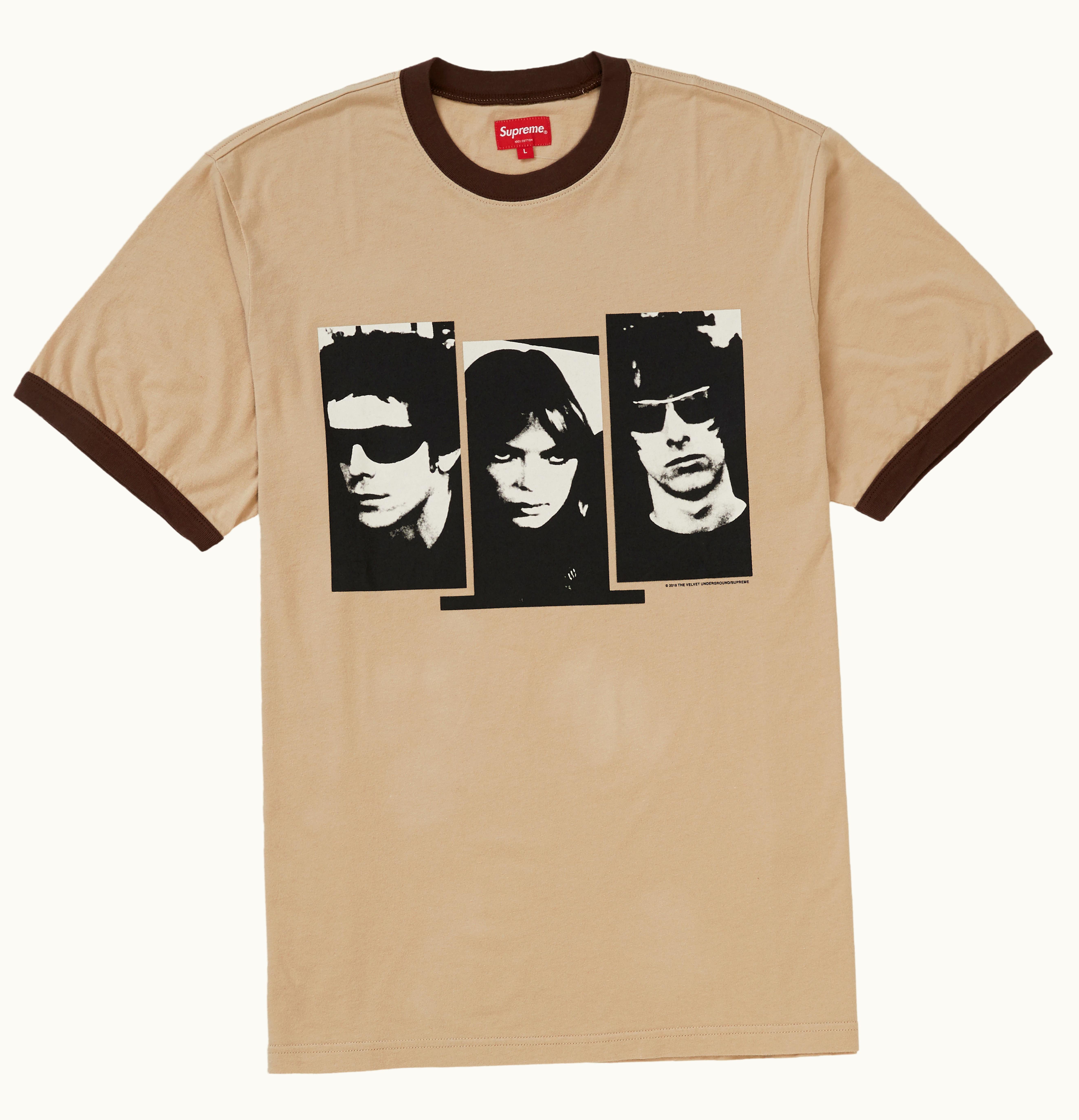 Supreme Supreme The Velvet Underground Ringer Tee Tan