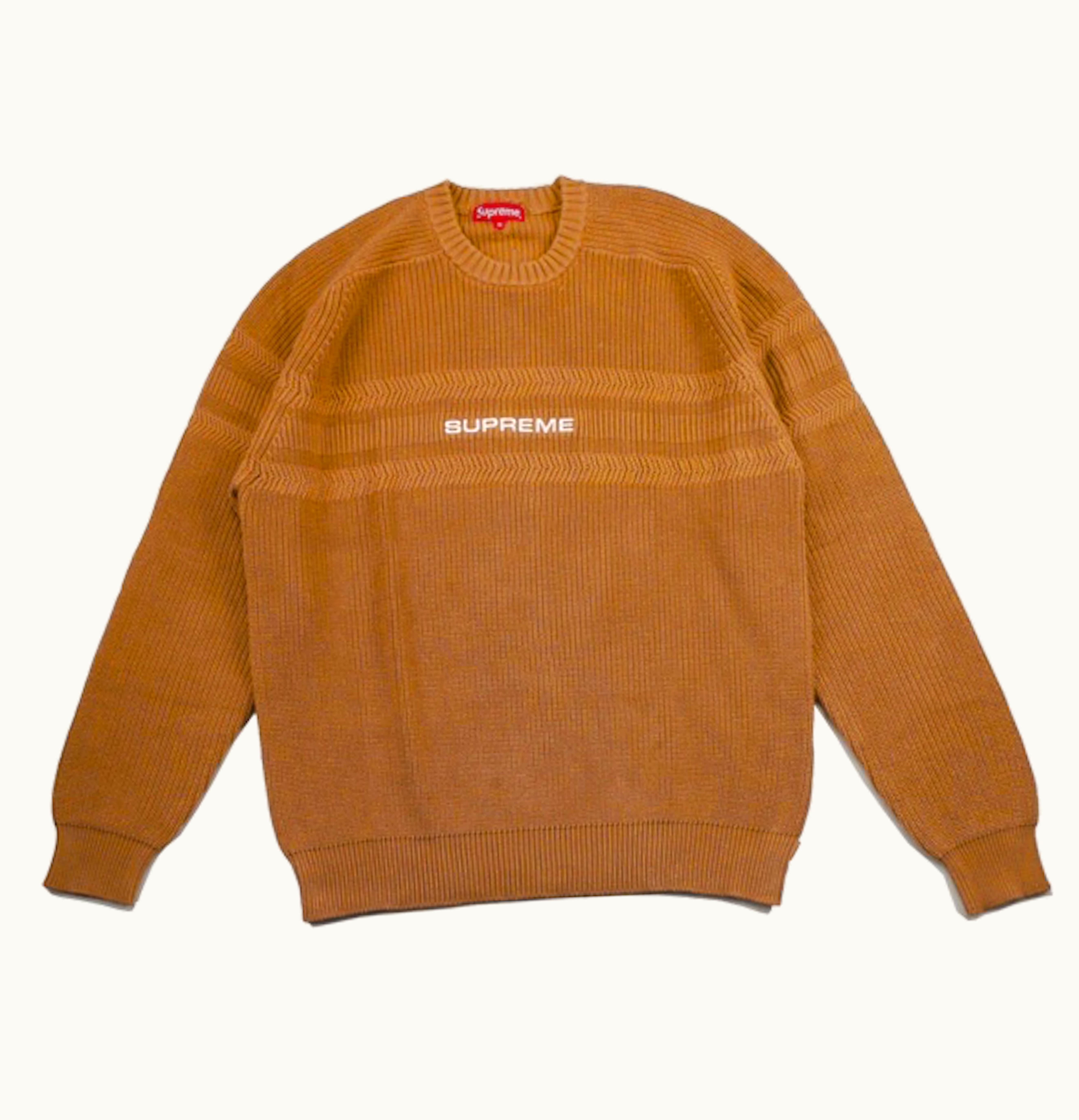 Supreme Supreme Chest Stripe Raglan Sweater Brown