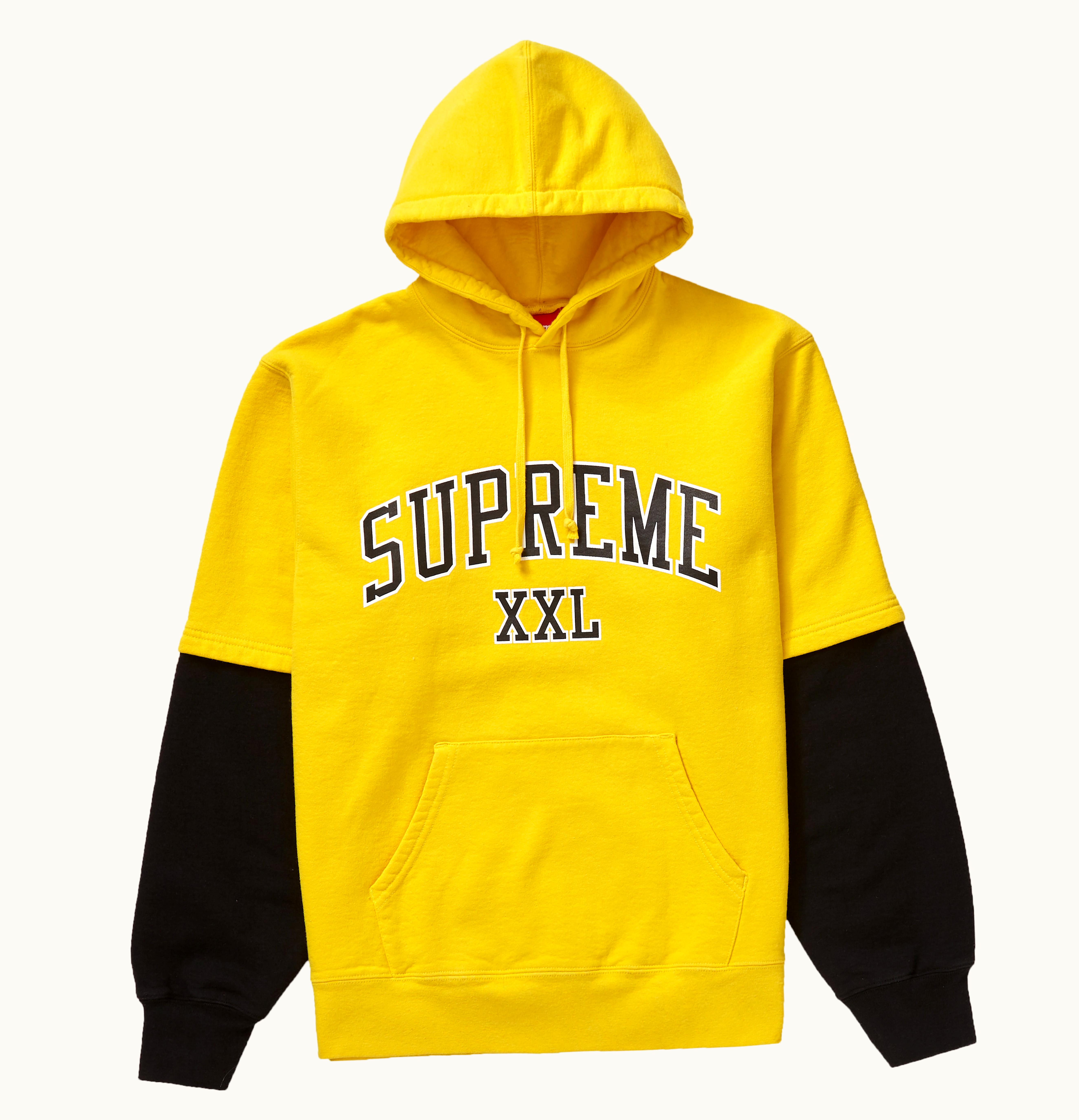 Supreme Supreme XXL Hooded Sweatshirt Yellow