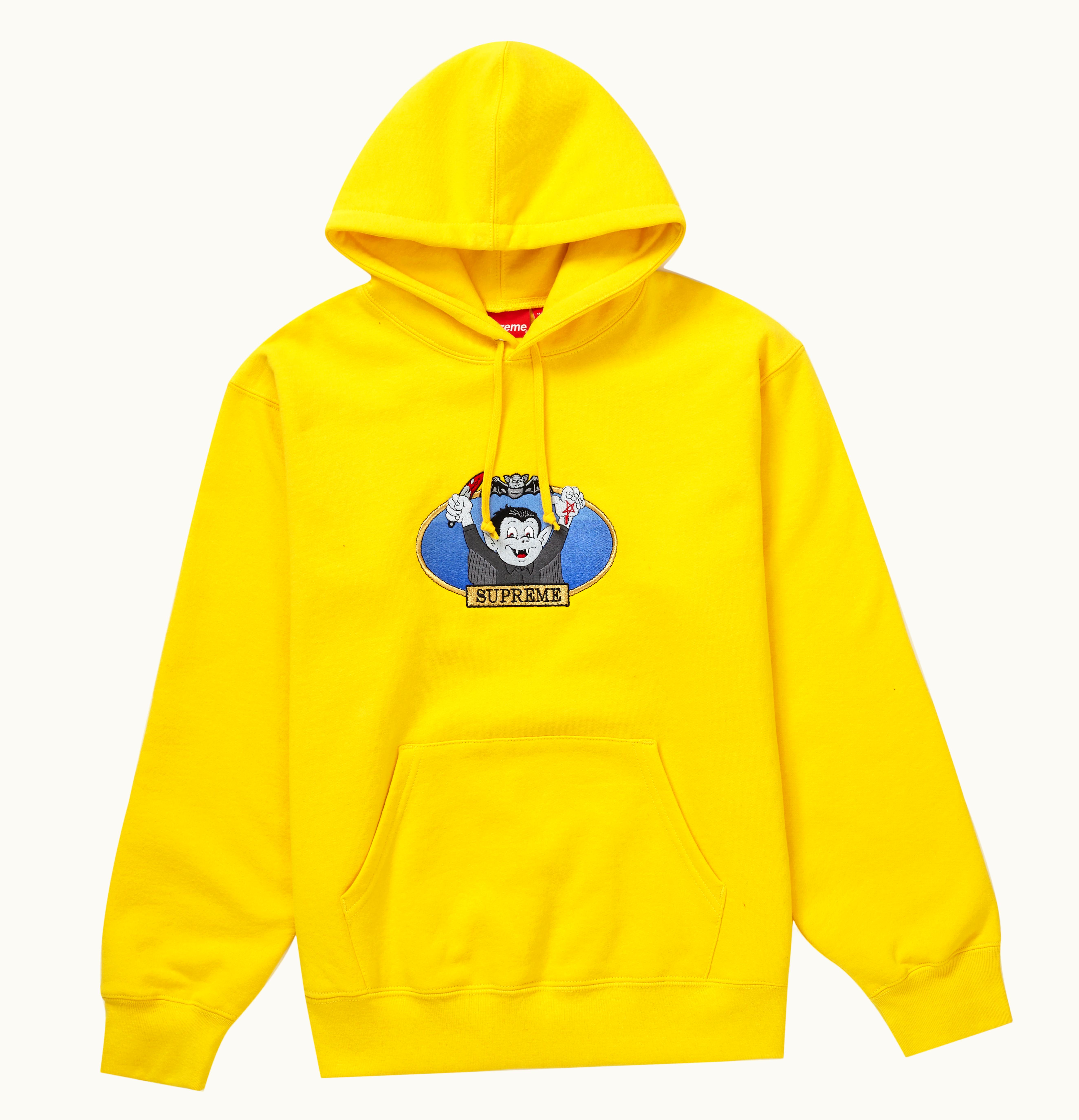 Supreme Supreme Vampire Boy Hooded Sweatshirt Yellow