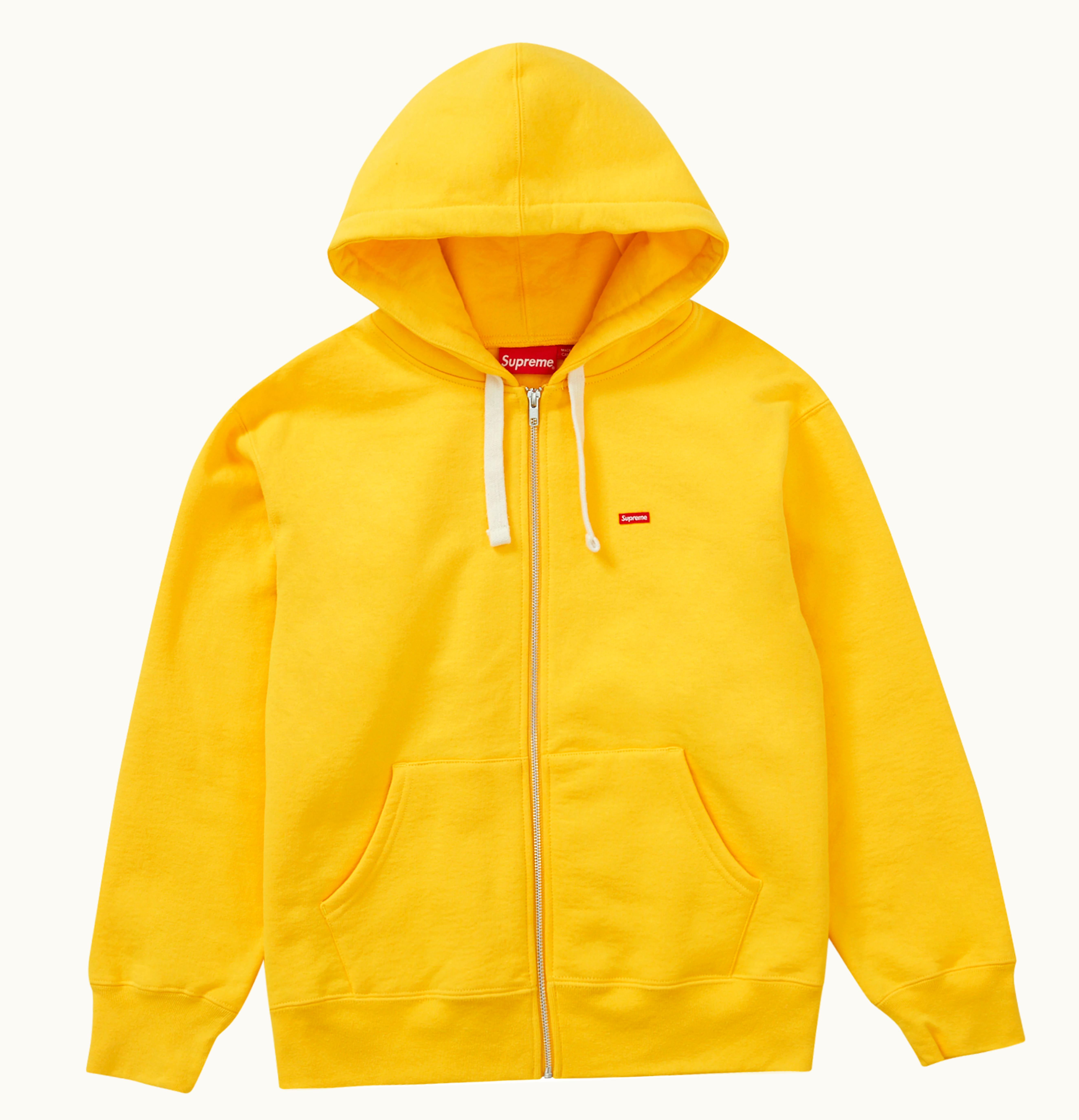 Supreme Supreme Small Box Drawcord Zip Up Hooded Sweatshirt Yellow