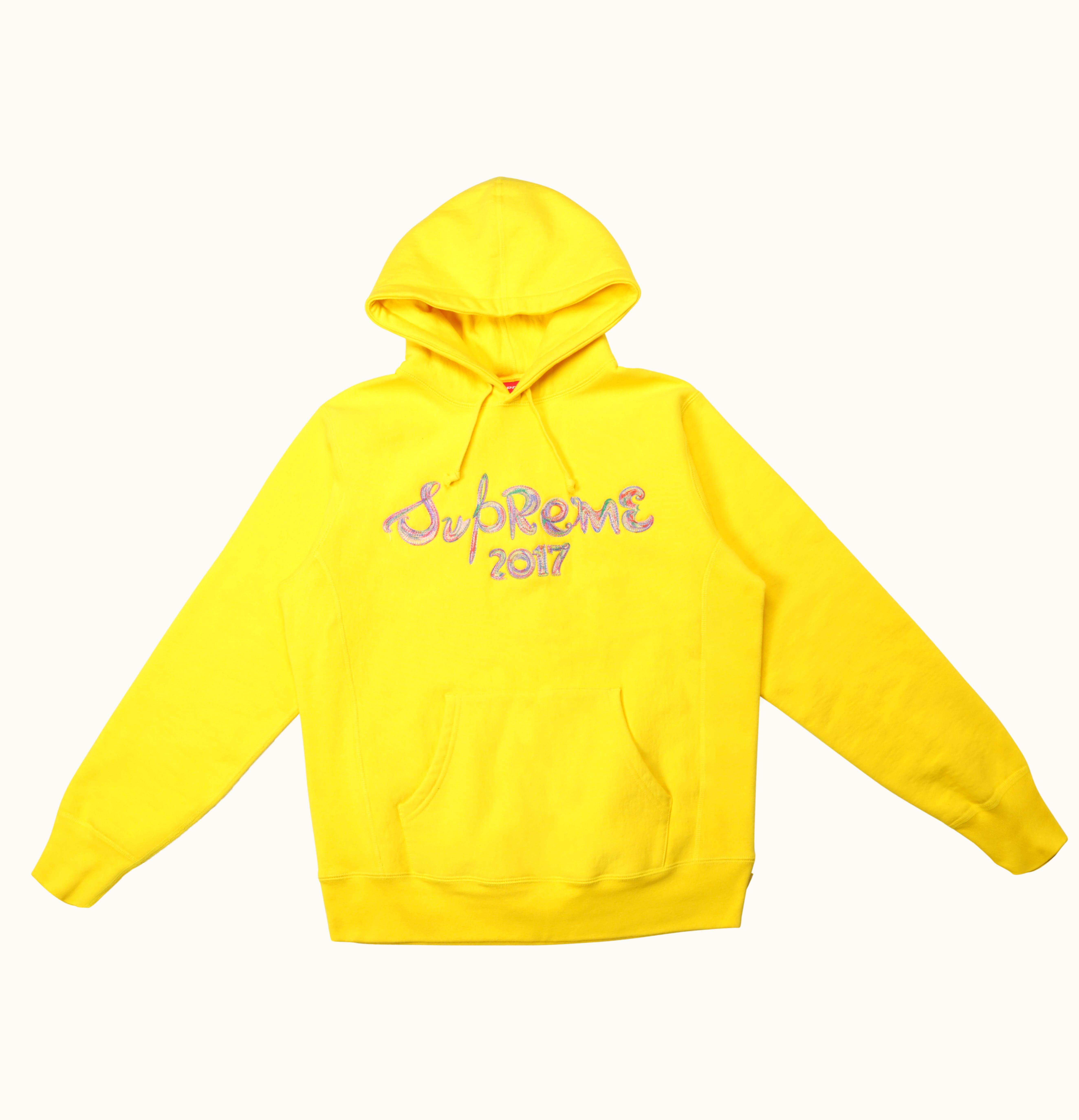Supreme Supreme Brush Logo Hoodie Yellow