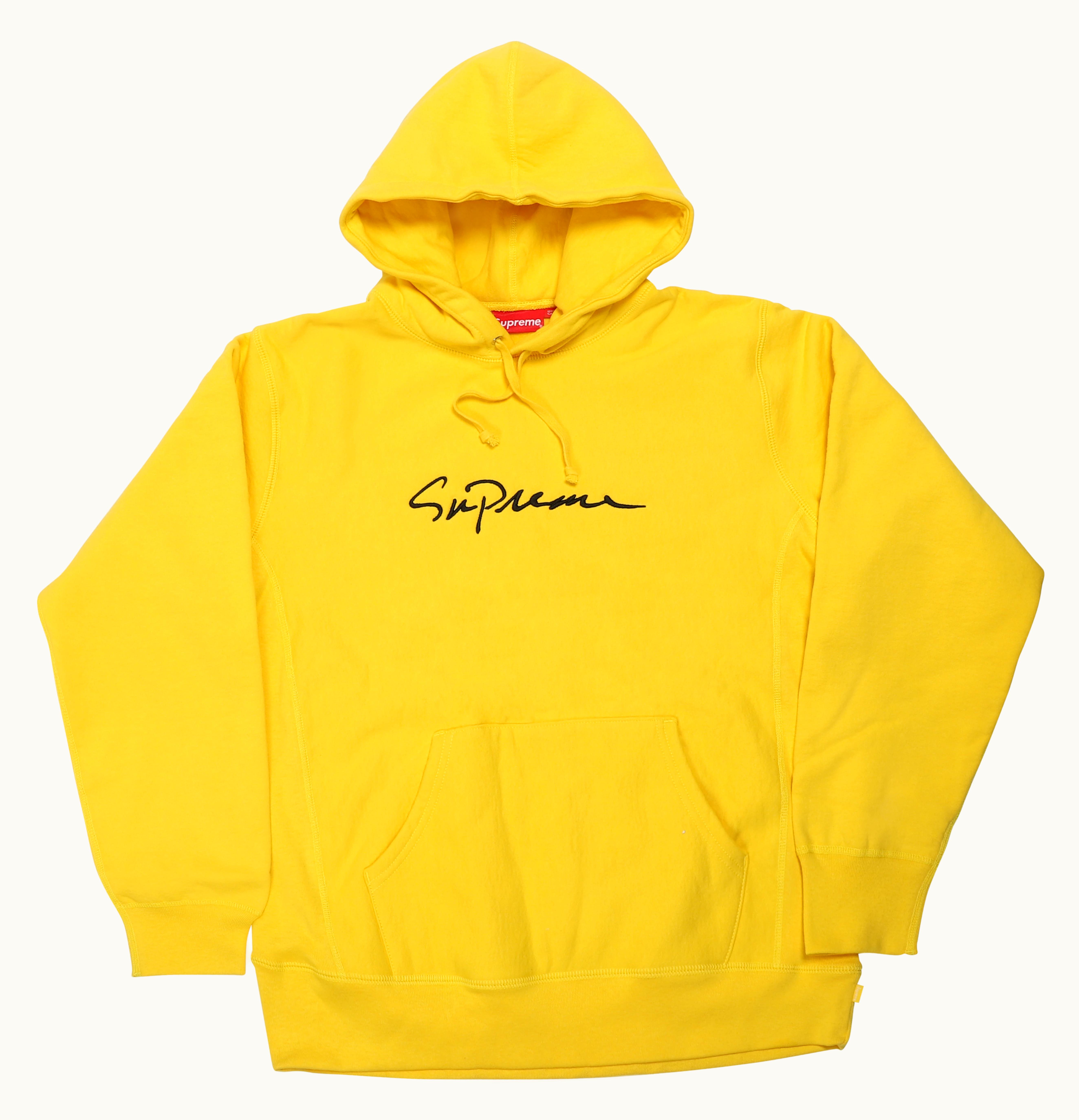 Supreme Supreme Classic Script Hooded Sweatshirt Yellow