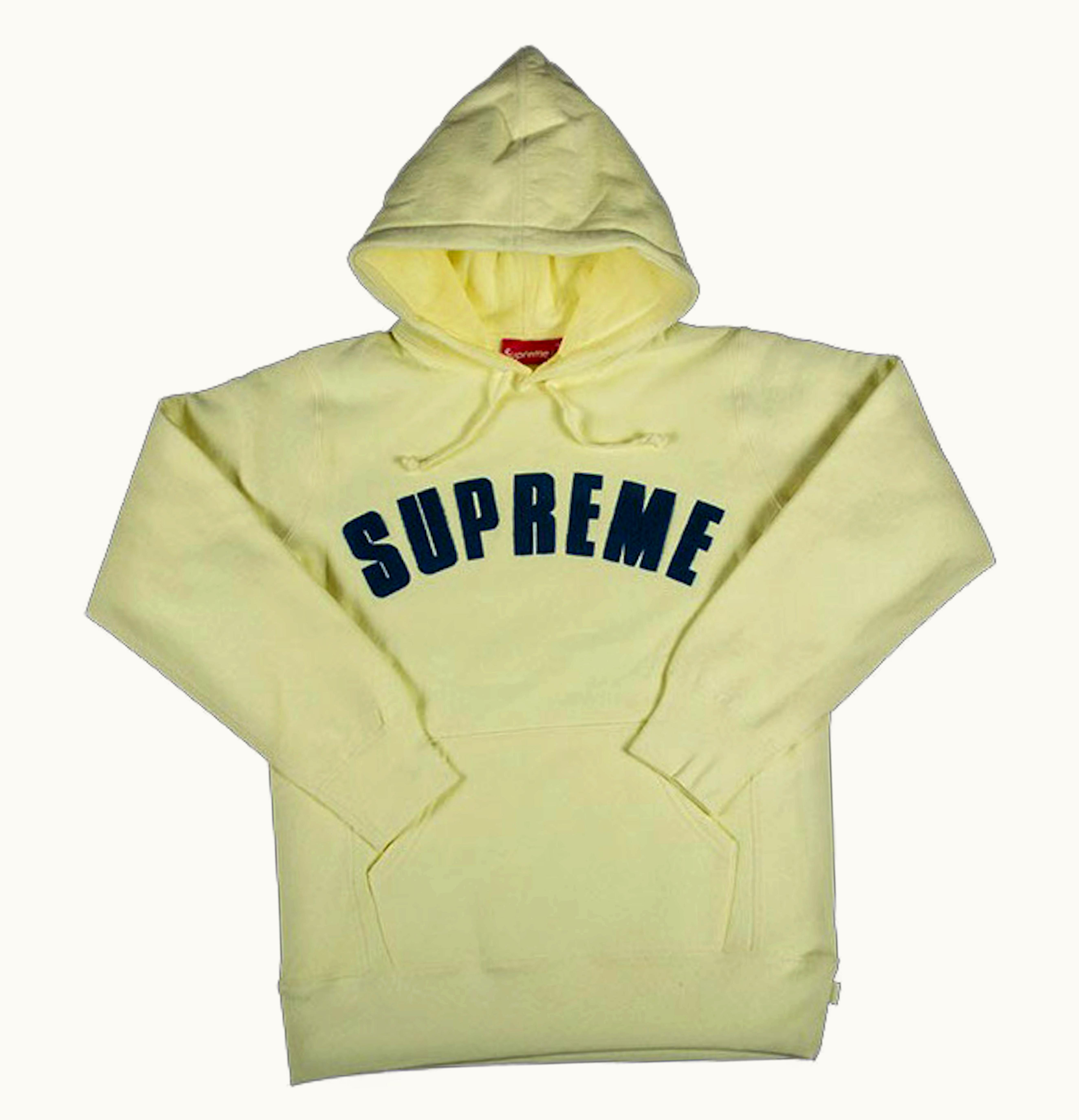 Supreme Supreme Chenille Arc Logo Hooded Sweatshirt Yellow
