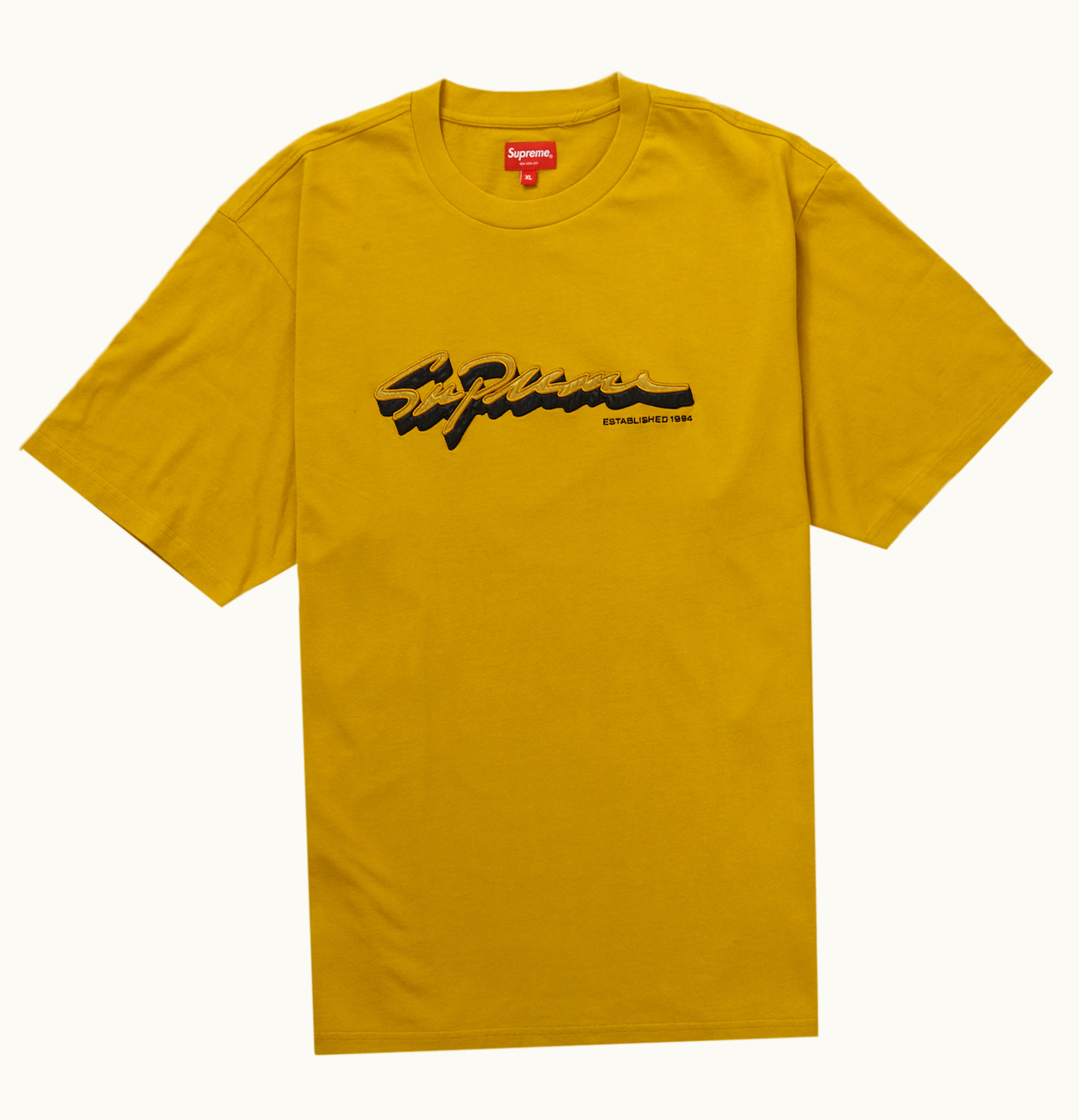 Supreme Supreme Shadow Script S S Top Dusty Yellow
