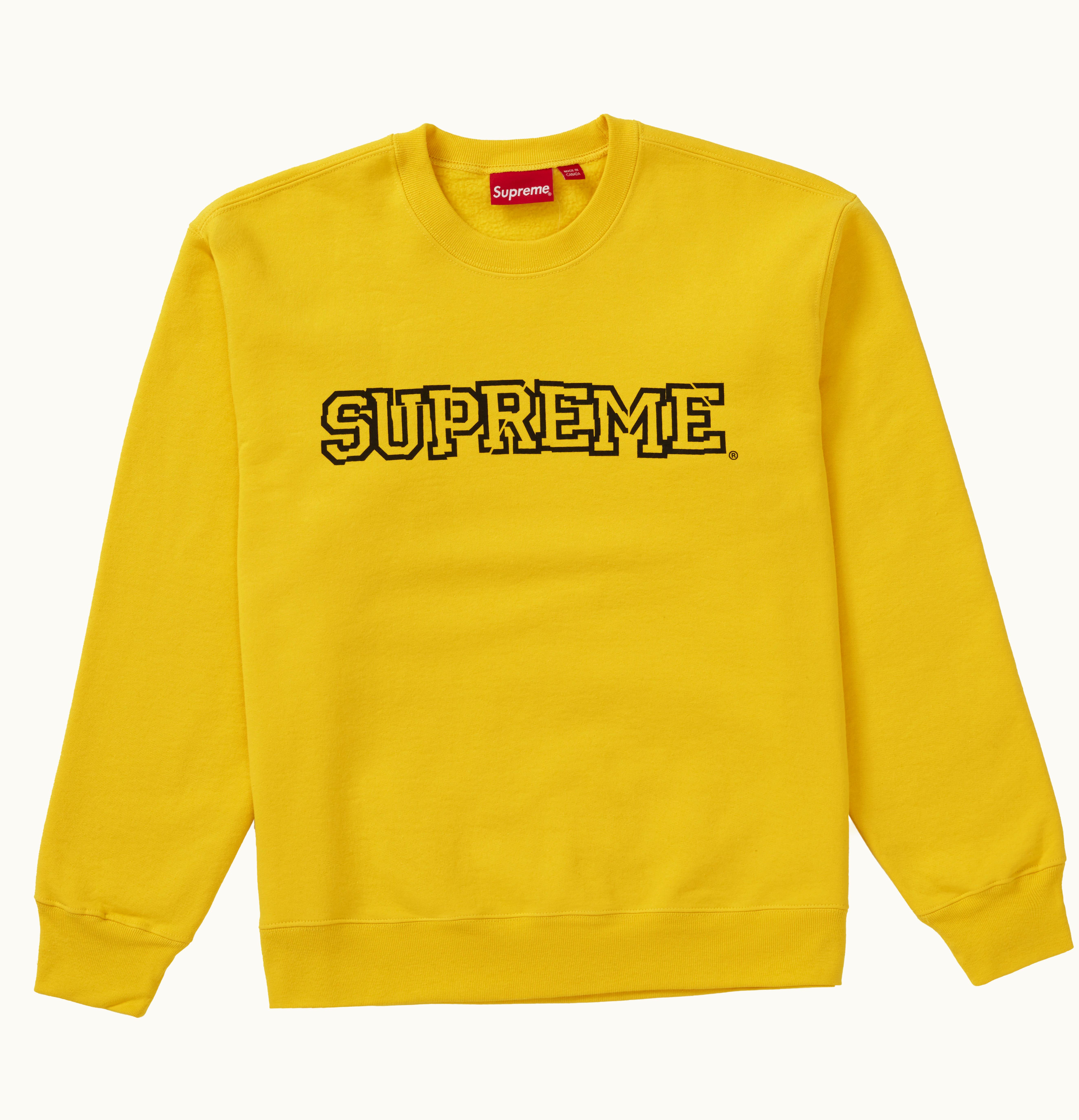Supreme Supreme Shattered Logo Crewneck Yellow
