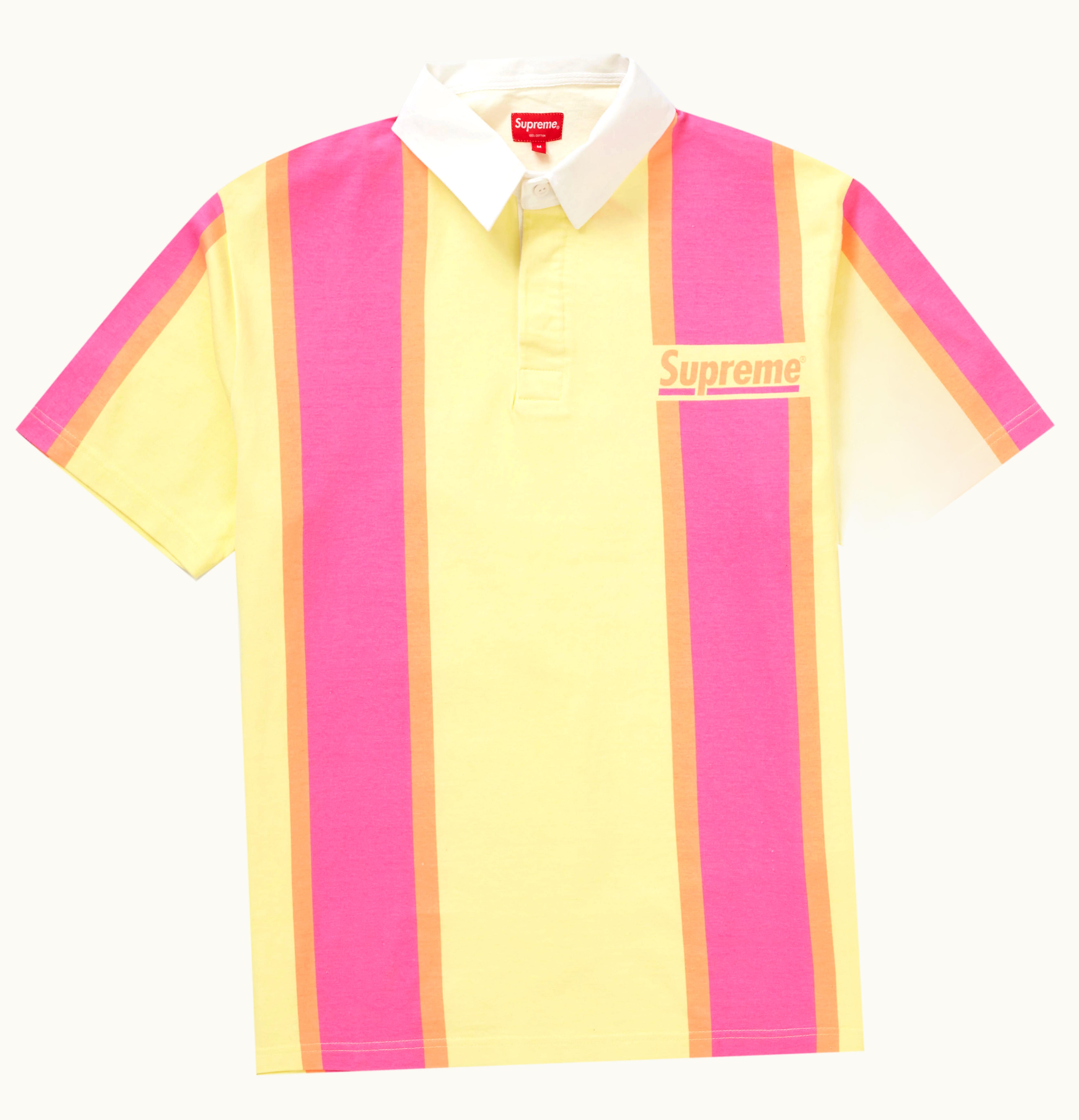 Supreme Supreme Stripe S S Rugby Yellow