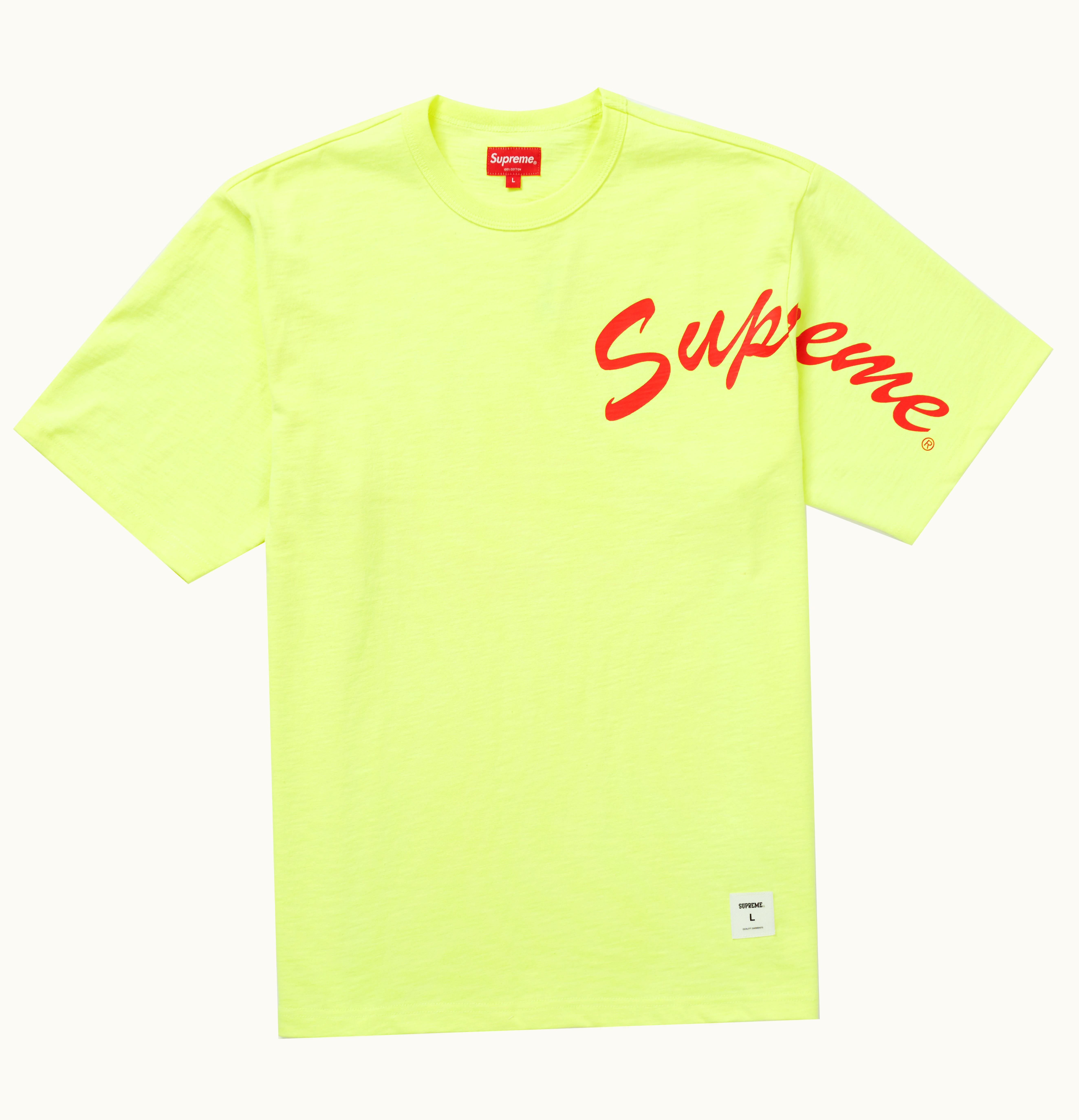 Supreme Supreme Shoulder Arc S S Top Fluorescent Yellow