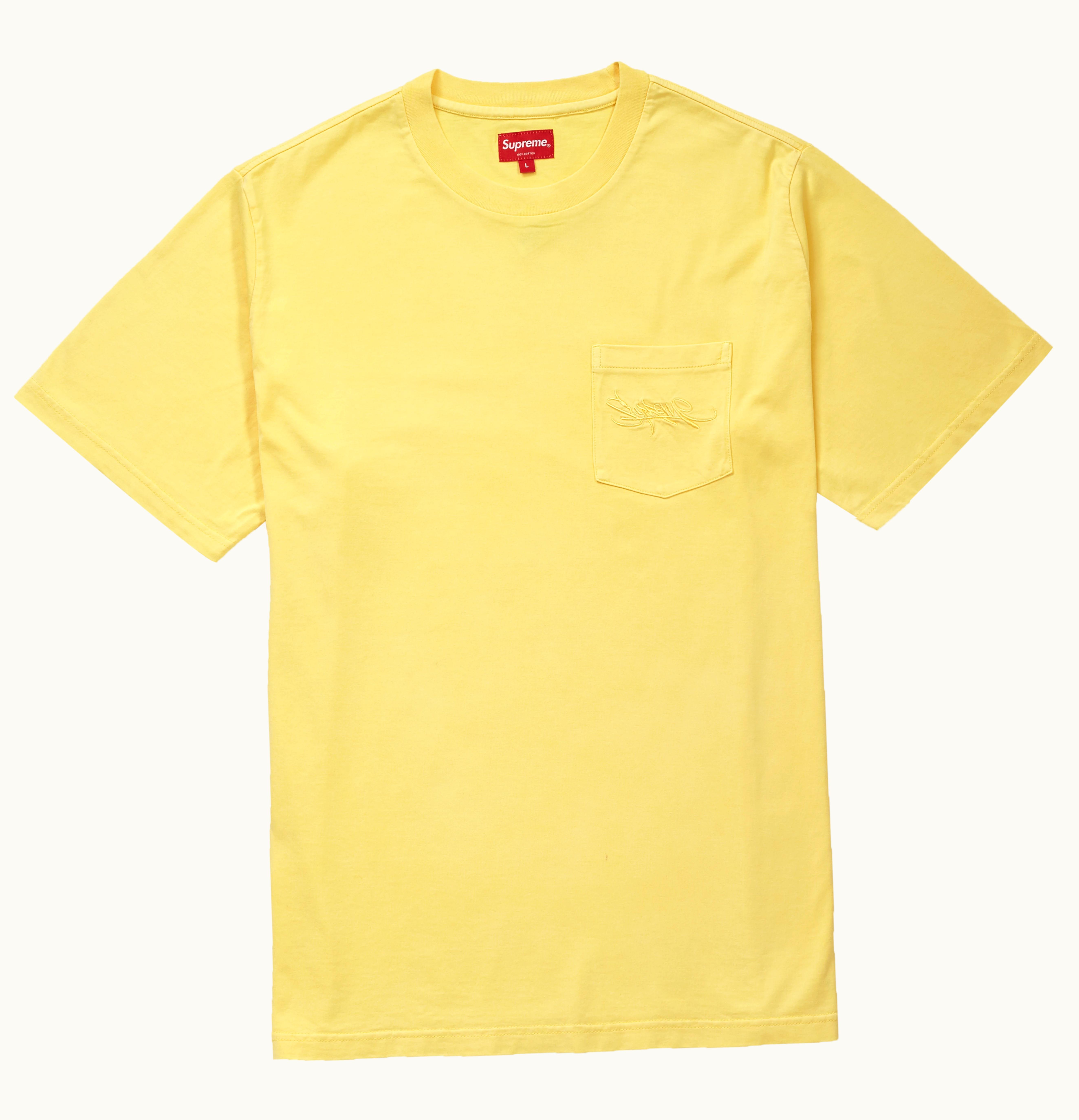 Supreme Supreme Overdyed Pocket Tee Yellow