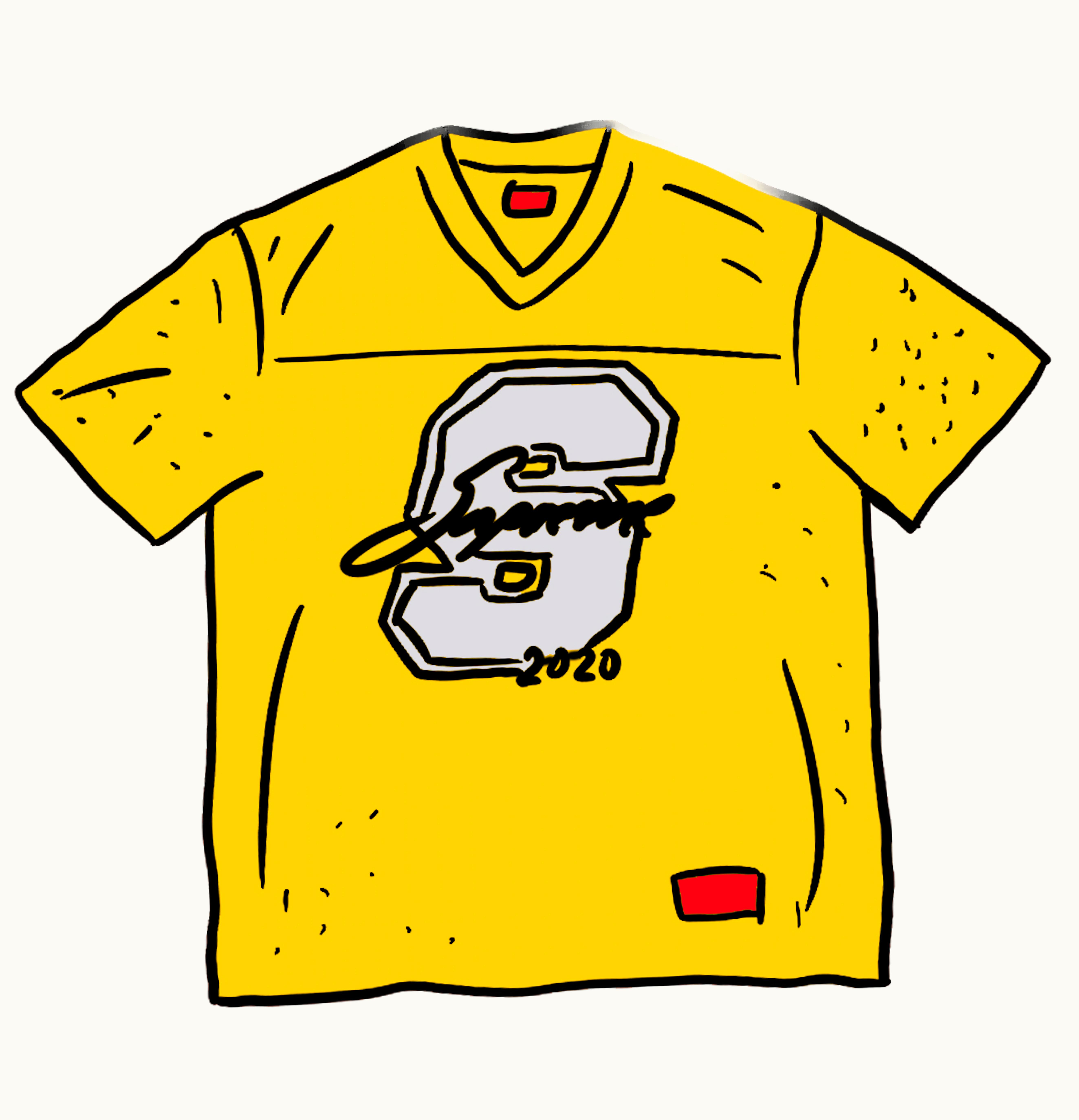 Supreme Supreme Glitter Football Top Yellow