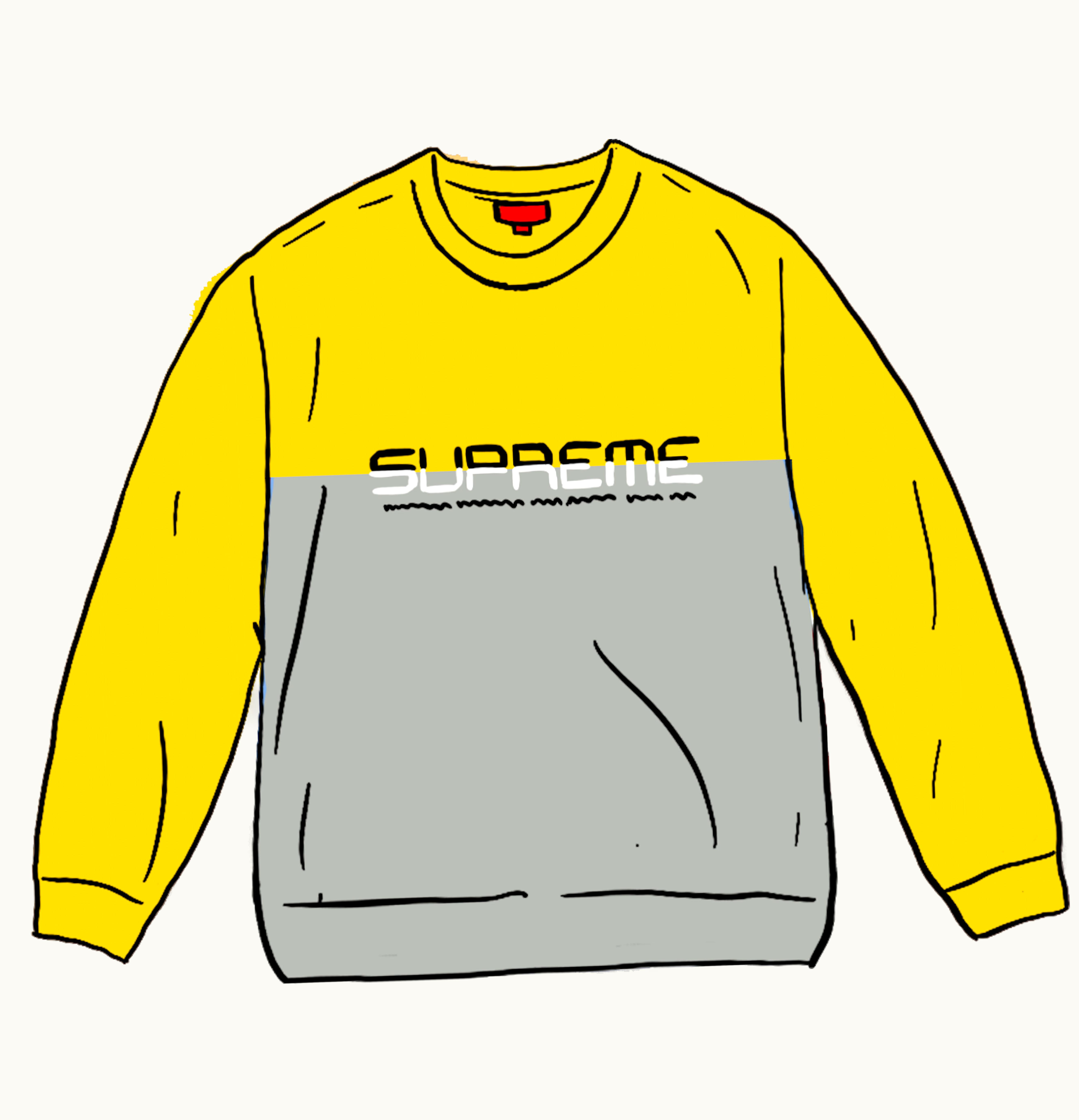 Supreme Supreme Split Logo Pullover Yellow
