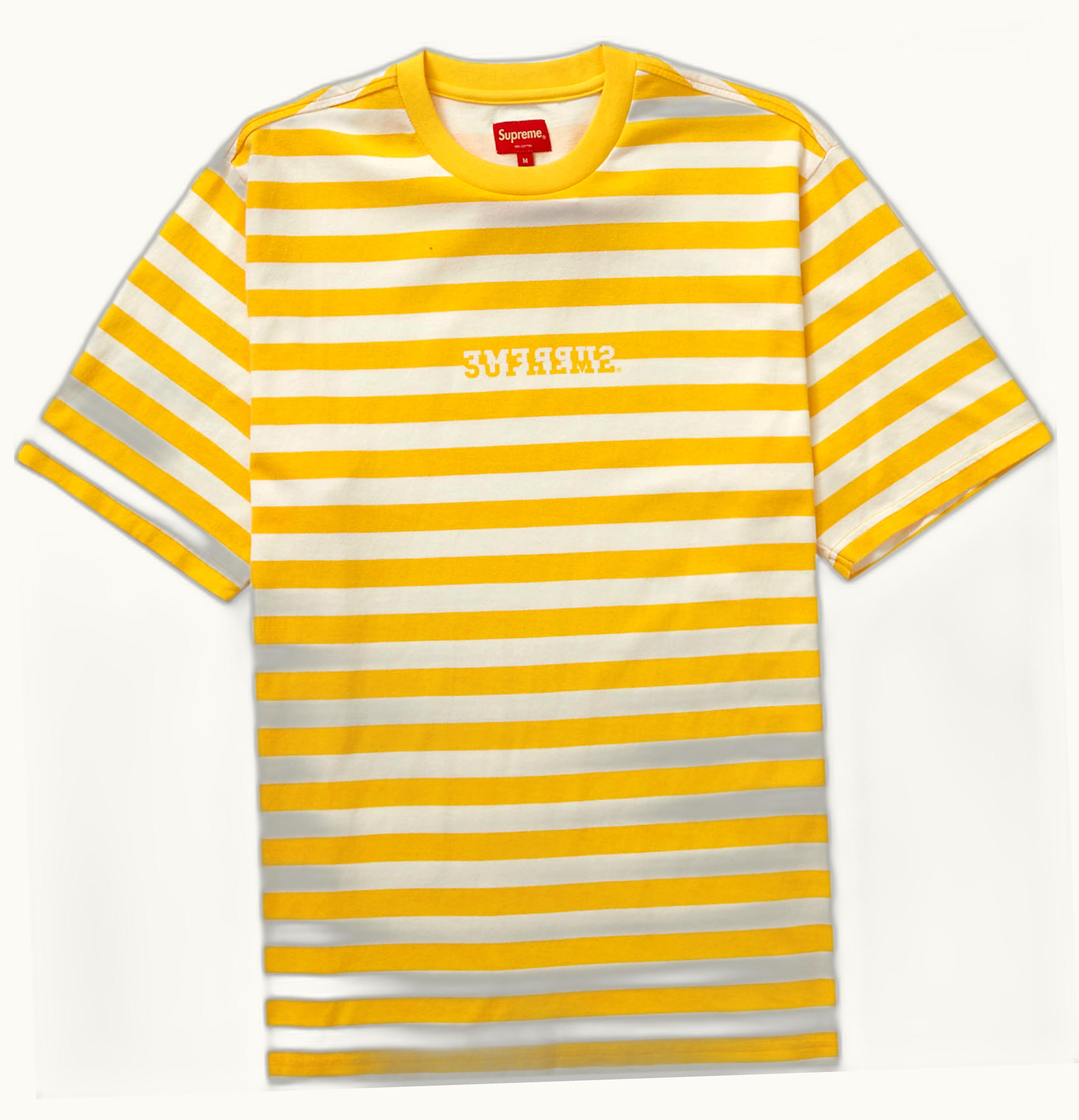 Supreme Supreme Reverse Stripe S S Top Yellow