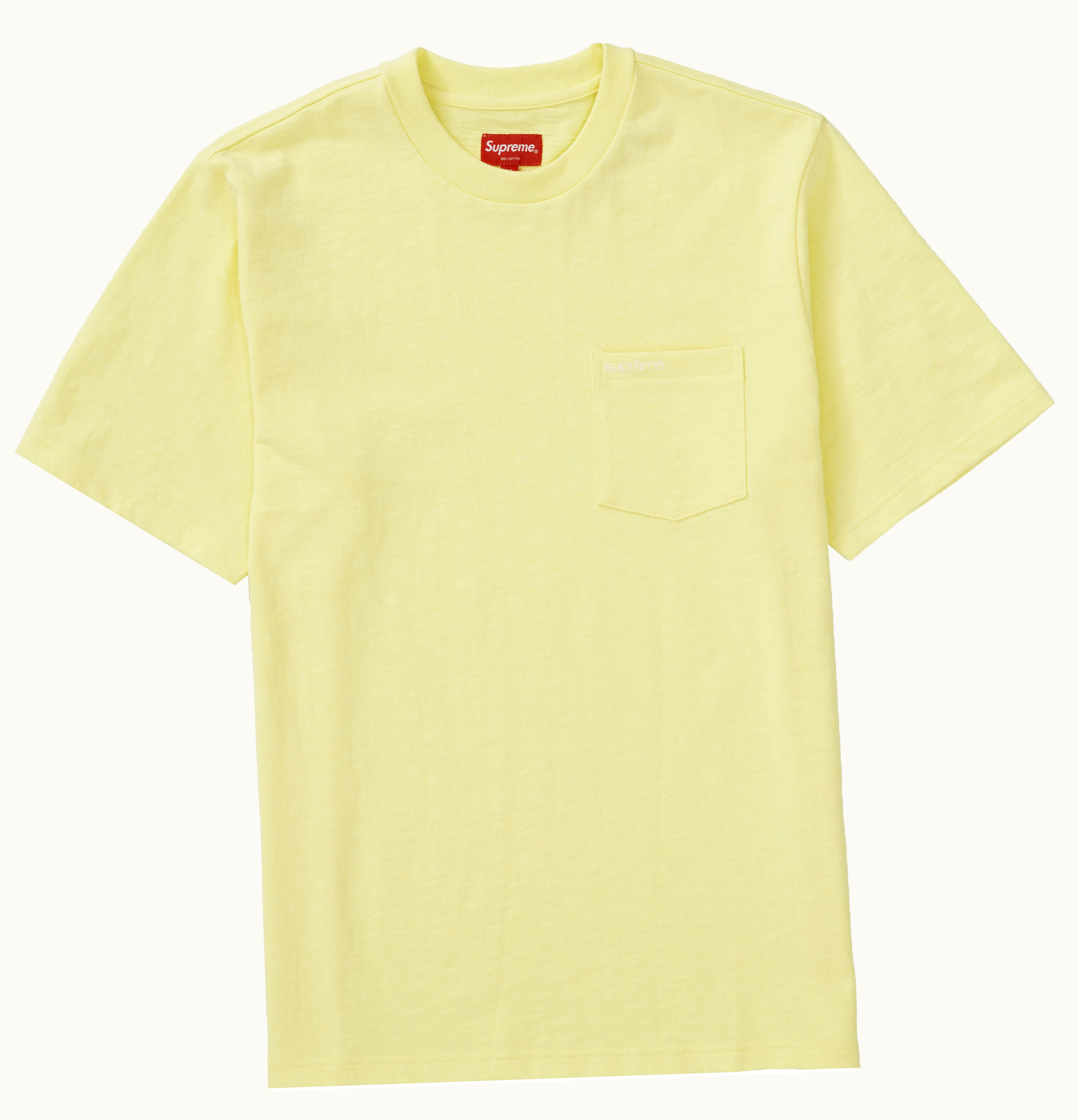 Supreme Supreme S S Pocket Tee SS21 Pale Yellow