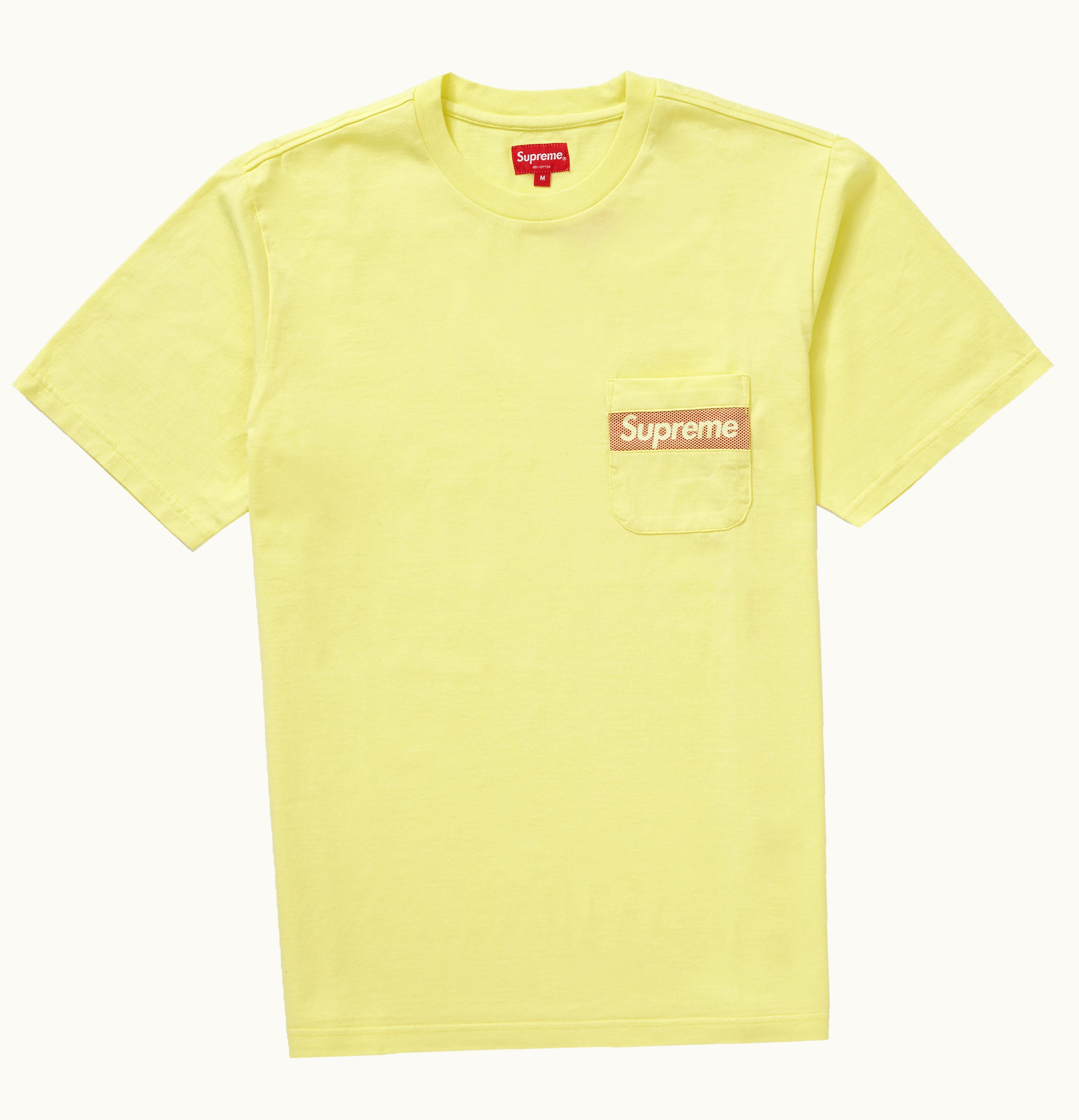 Supreme Supreme Mesh Stripe Pocket Tee Pale Yellow