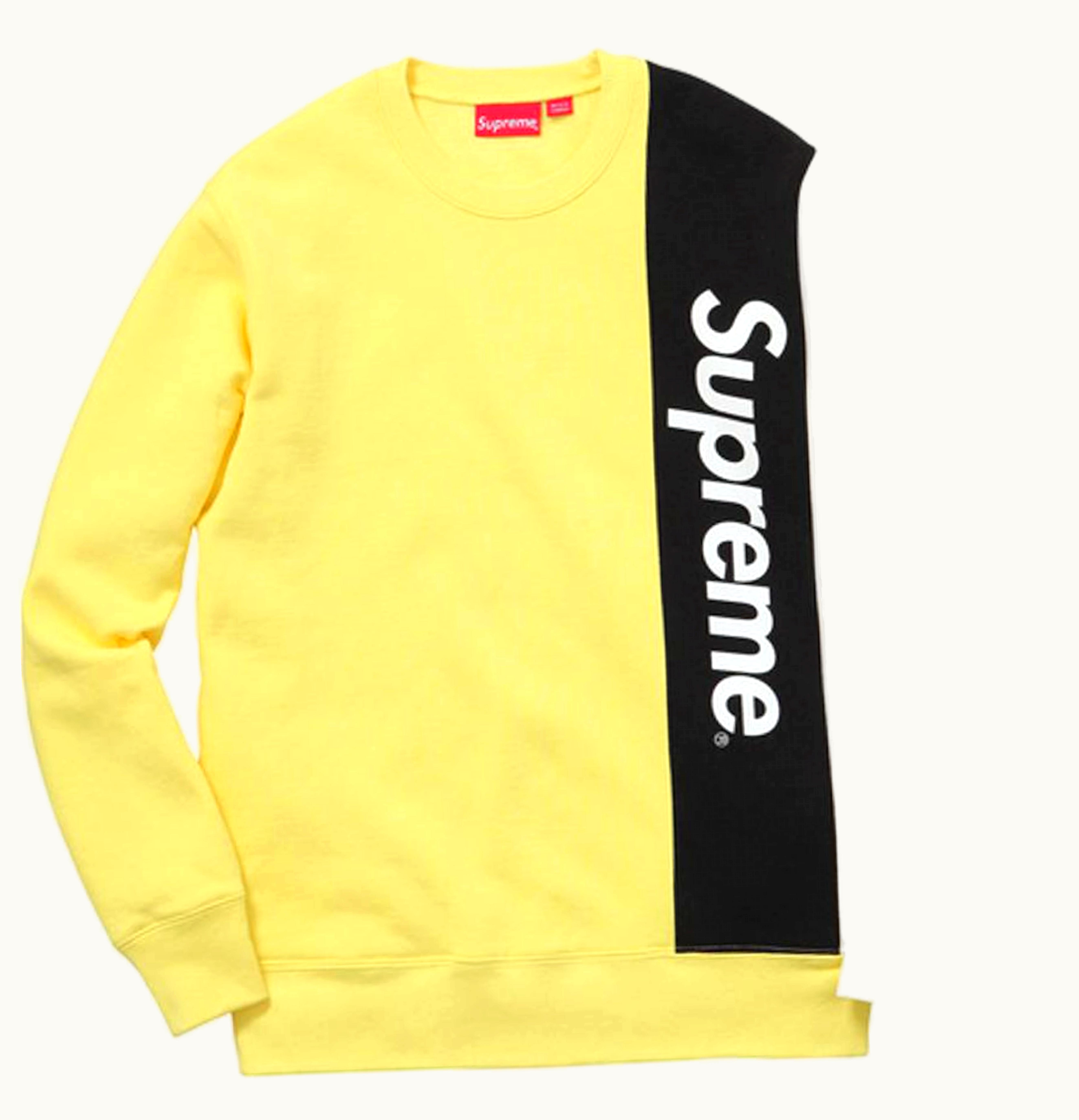 Supreme Supreme Panelled Crewneck Pale Yellow
