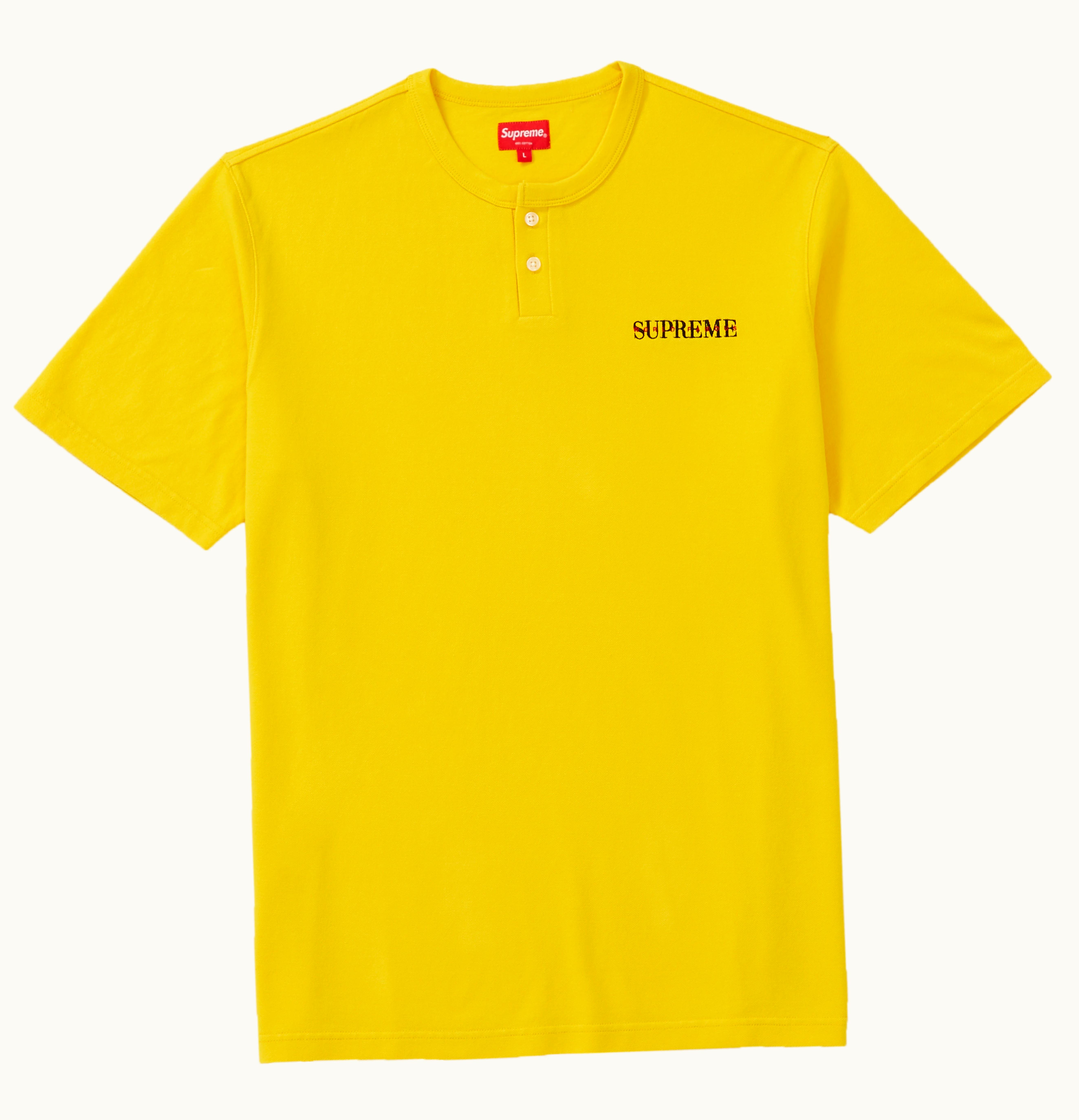 Supreme Supreme Pique S S Henley Yellow