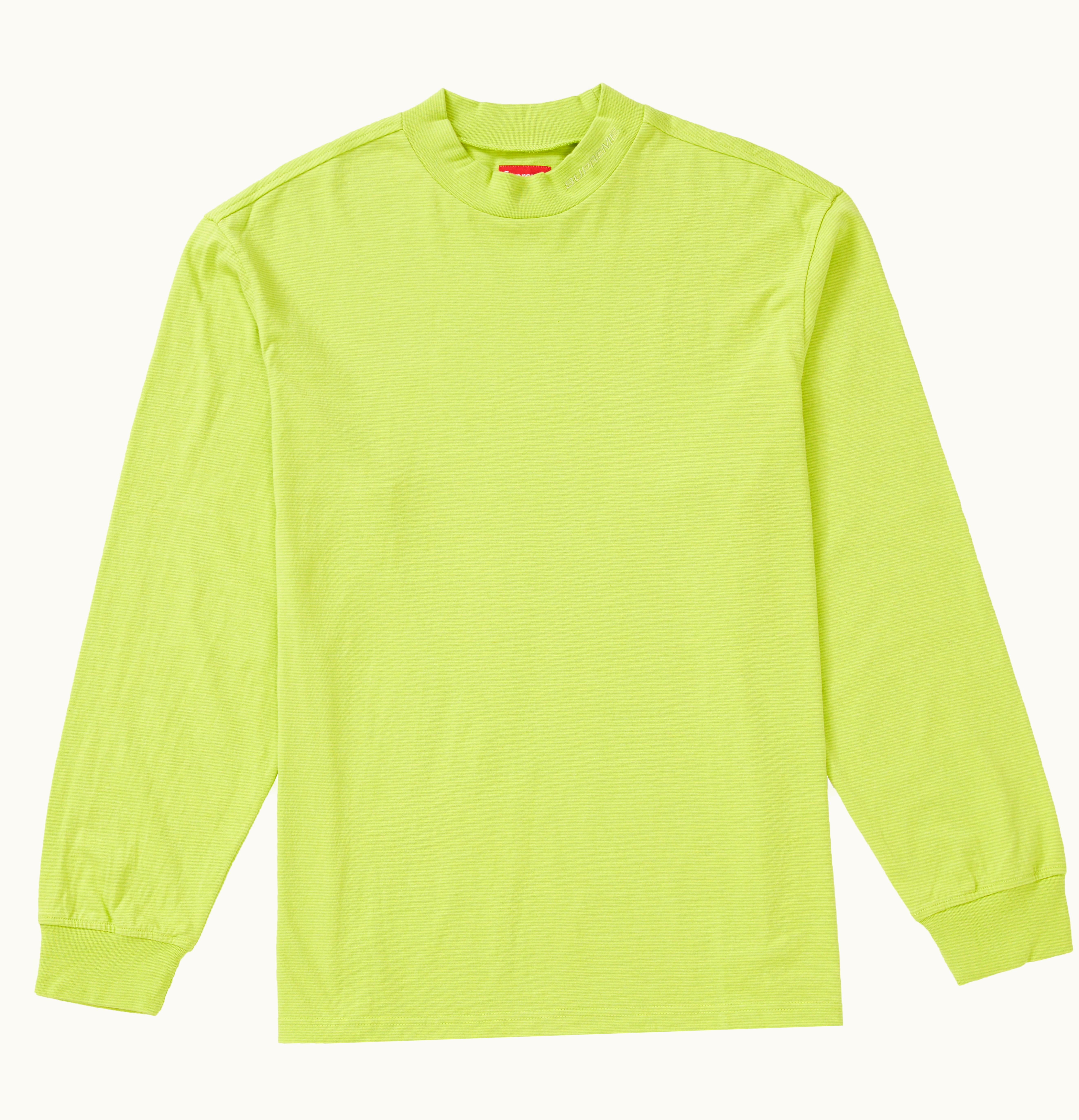 Supreme Supreme Micro Stripe Mock Neck Bright Yellow